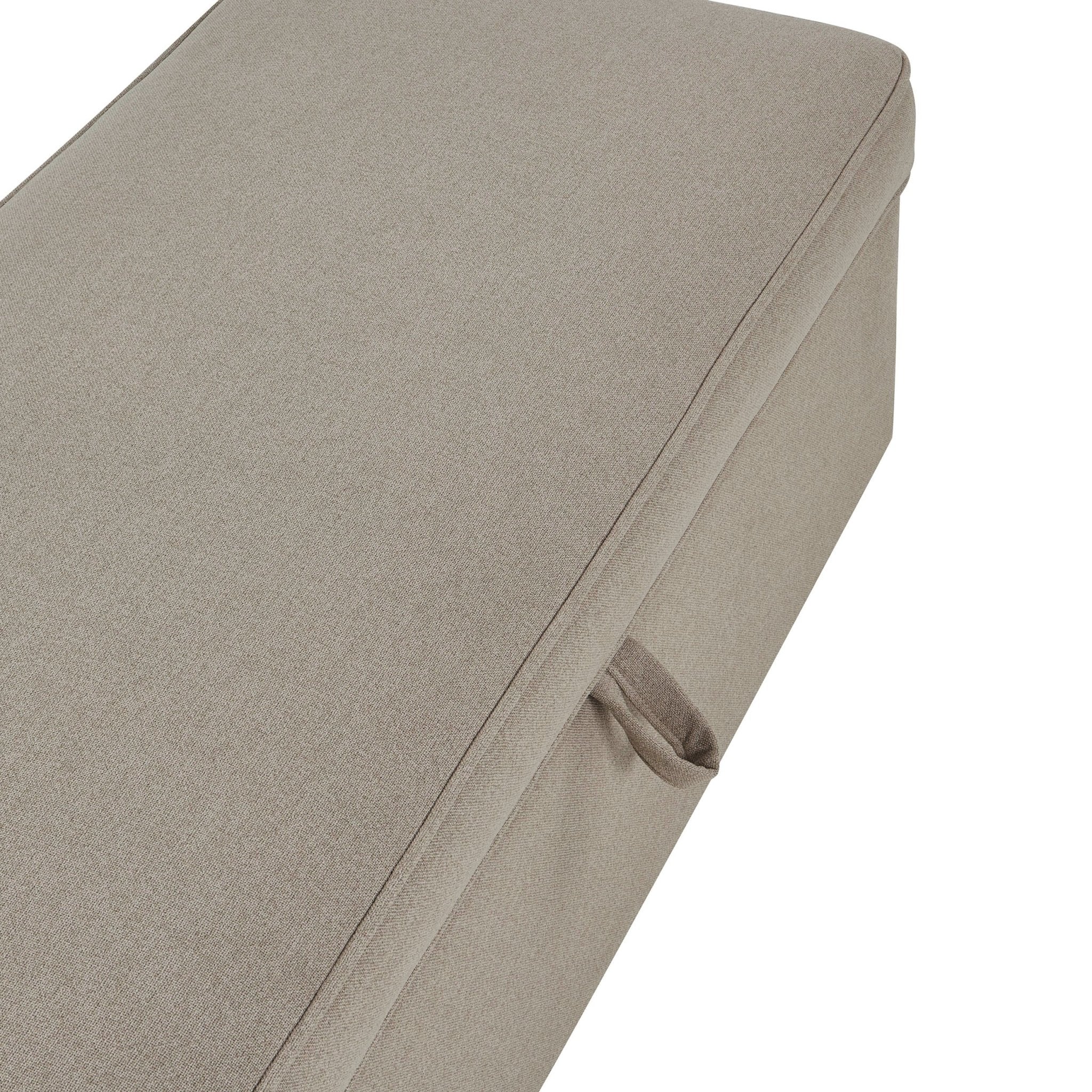 Soho Rectangle Ottoman Storage - Oatmeal - Image 6