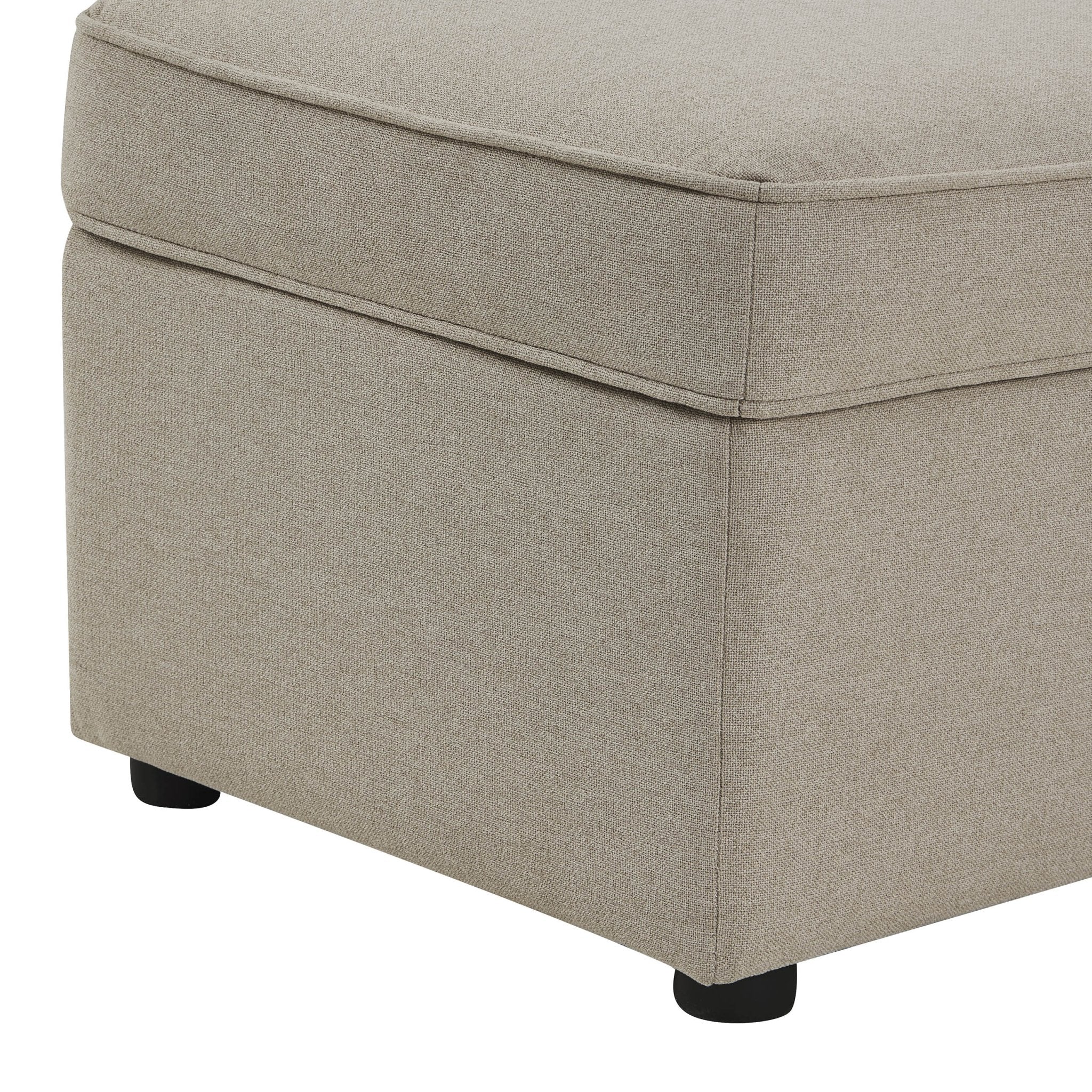 Soho Rectangle Ottoman Storage - Oatmeal - Image 7