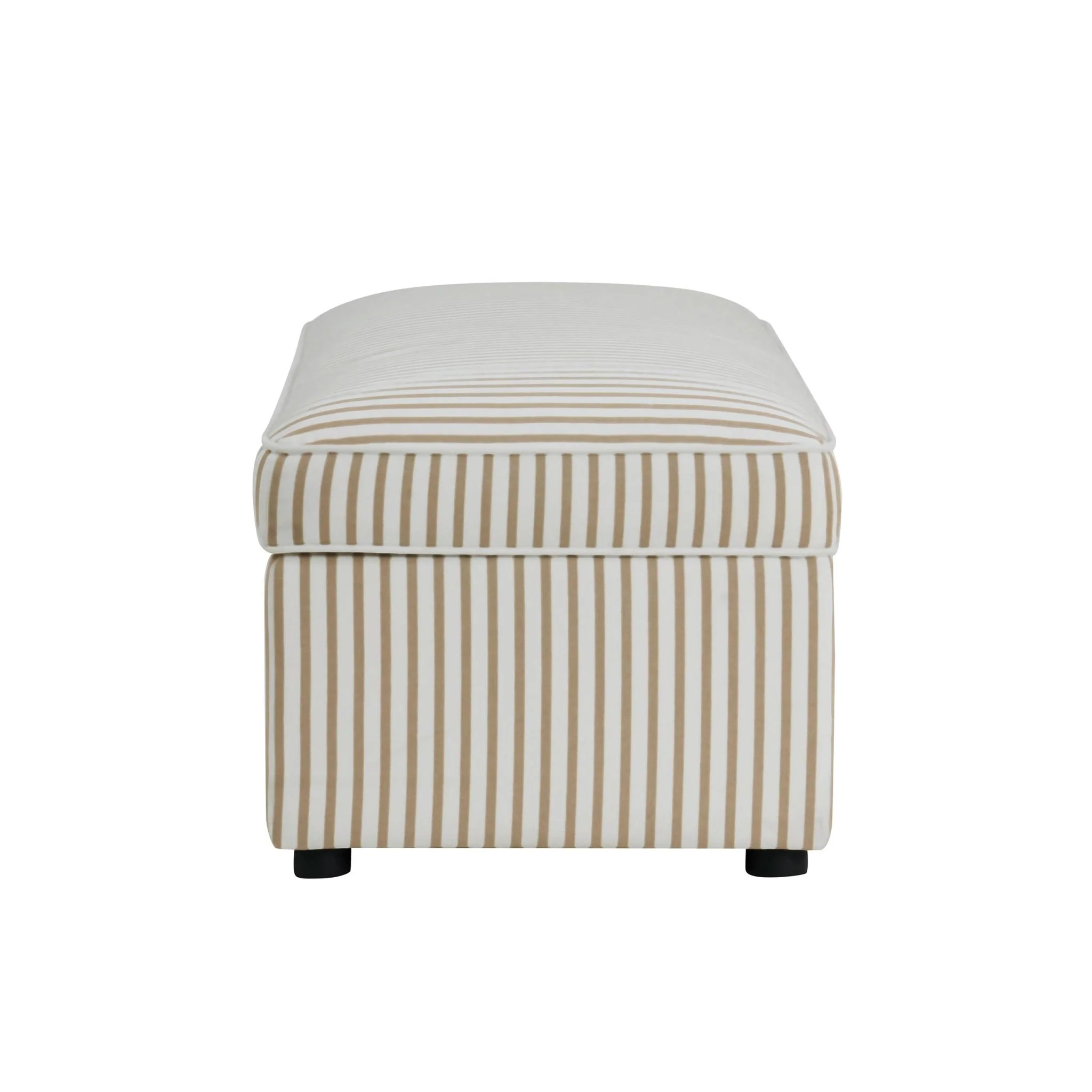 Soho Rectangle Ottoman Storage - Sand Stripe - Image 5
