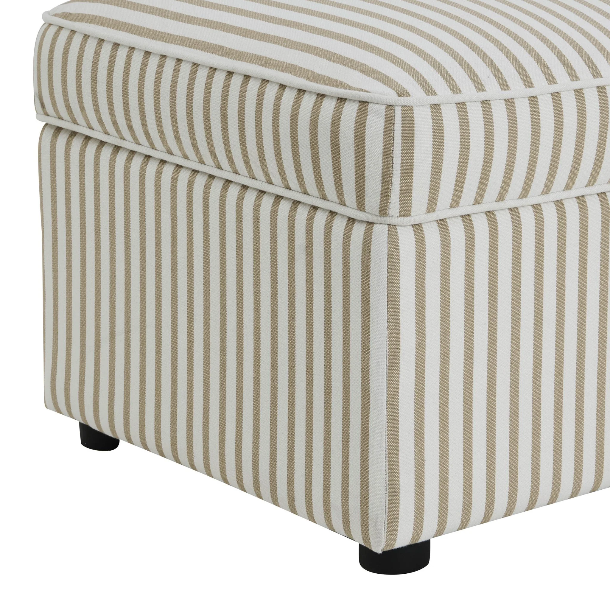 Soho Rectangle Ottoman Storage - Sand Stripe - Image 7