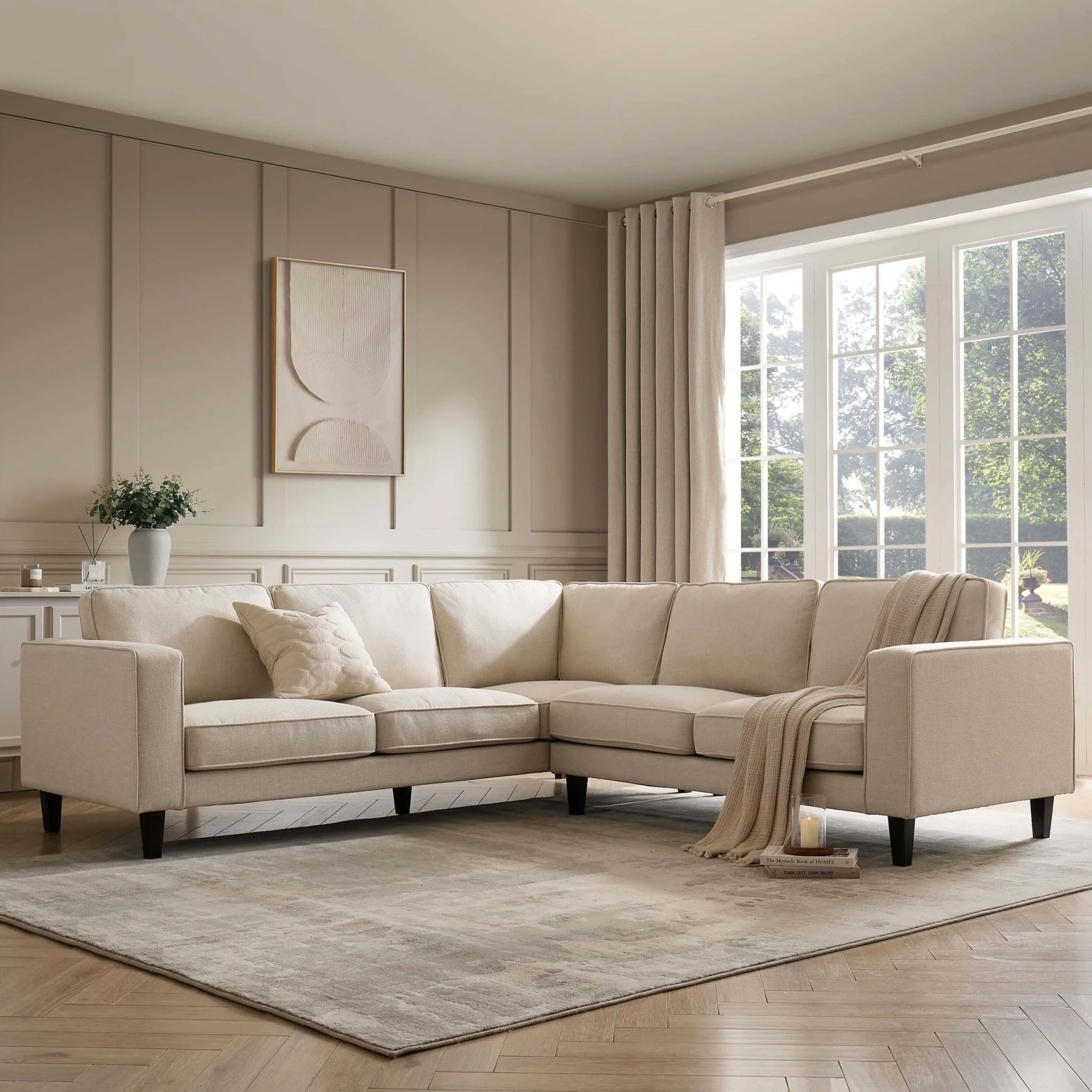 Soho Right Hand Corner Sofa - Beige