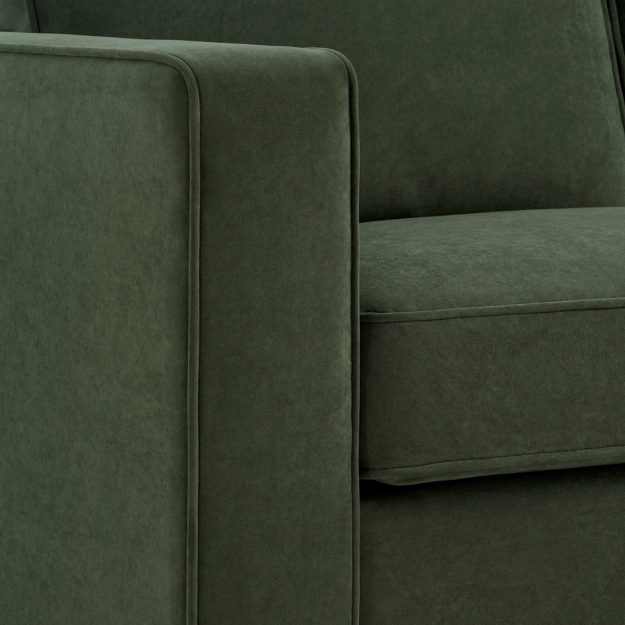 Soho Right Hand Storage Chaise Sofa - Dark Olive - Image 3