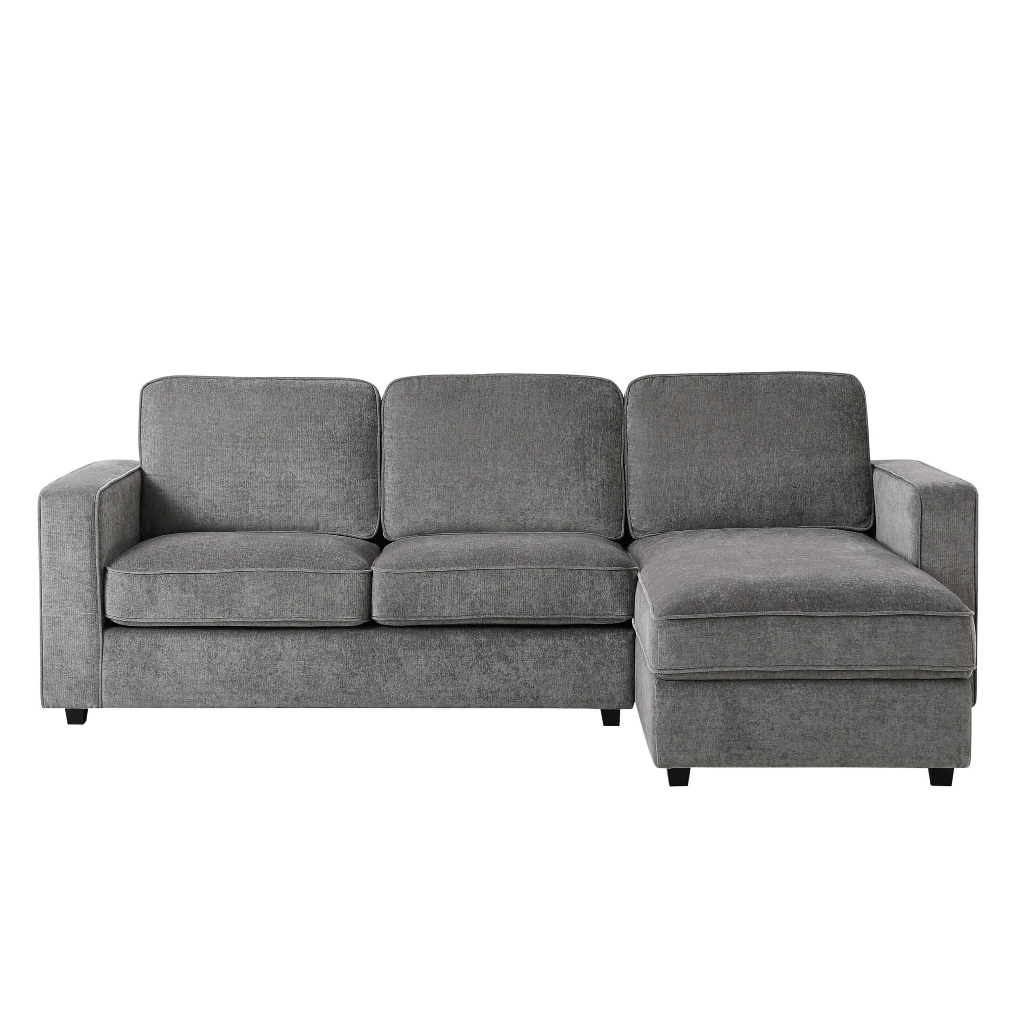 Soho Right Hand Storage Chaise Sofa - Grey - Image 2