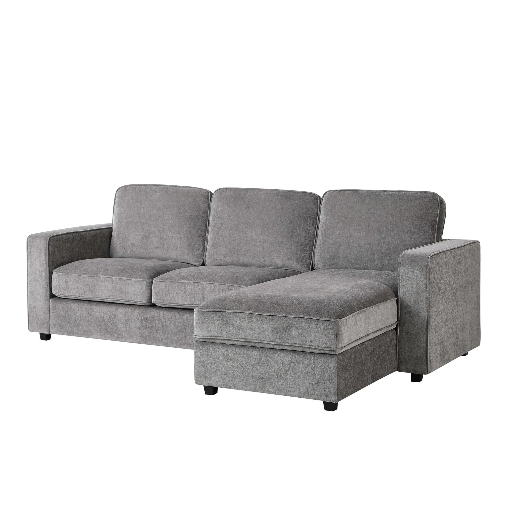Soho Right Hand Storage Chaise Sofa - Grey - Image 3