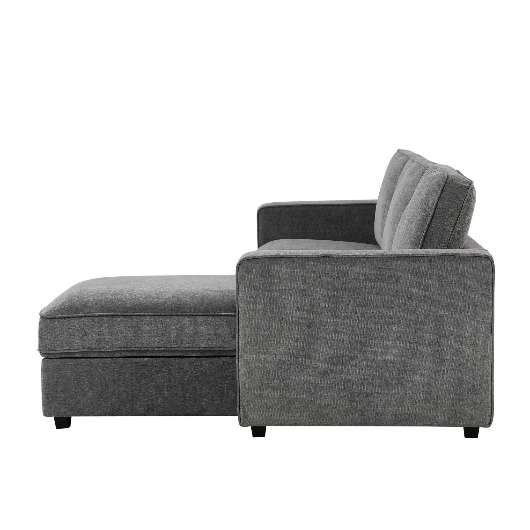 Soho Right Hand Storage Chaise Sofa - Grey - Image 5