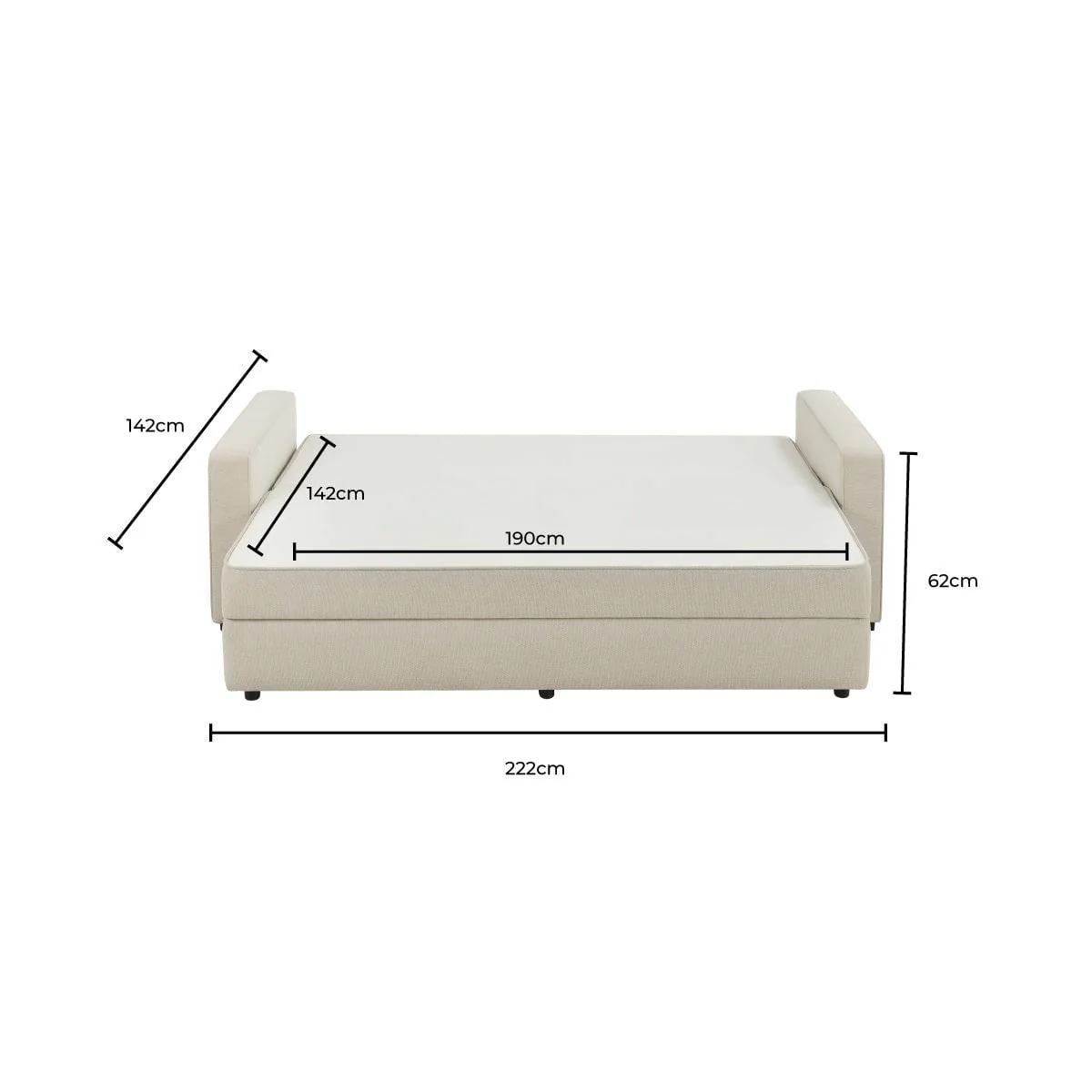 Soho Sofa Bed - Grey - Image 9