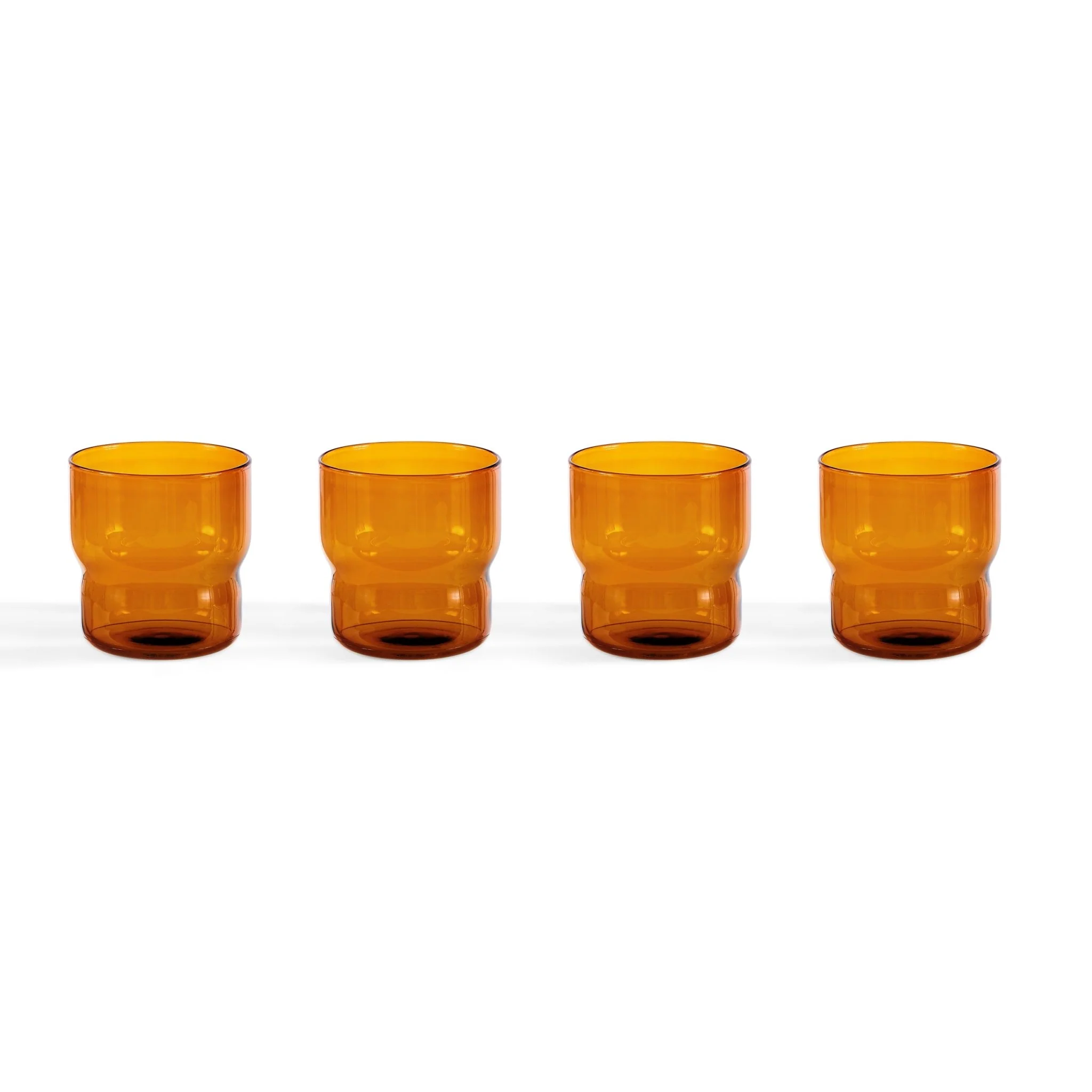 Sonne Colour Glass Tumblers - Set of 4 - Amber - Image 3