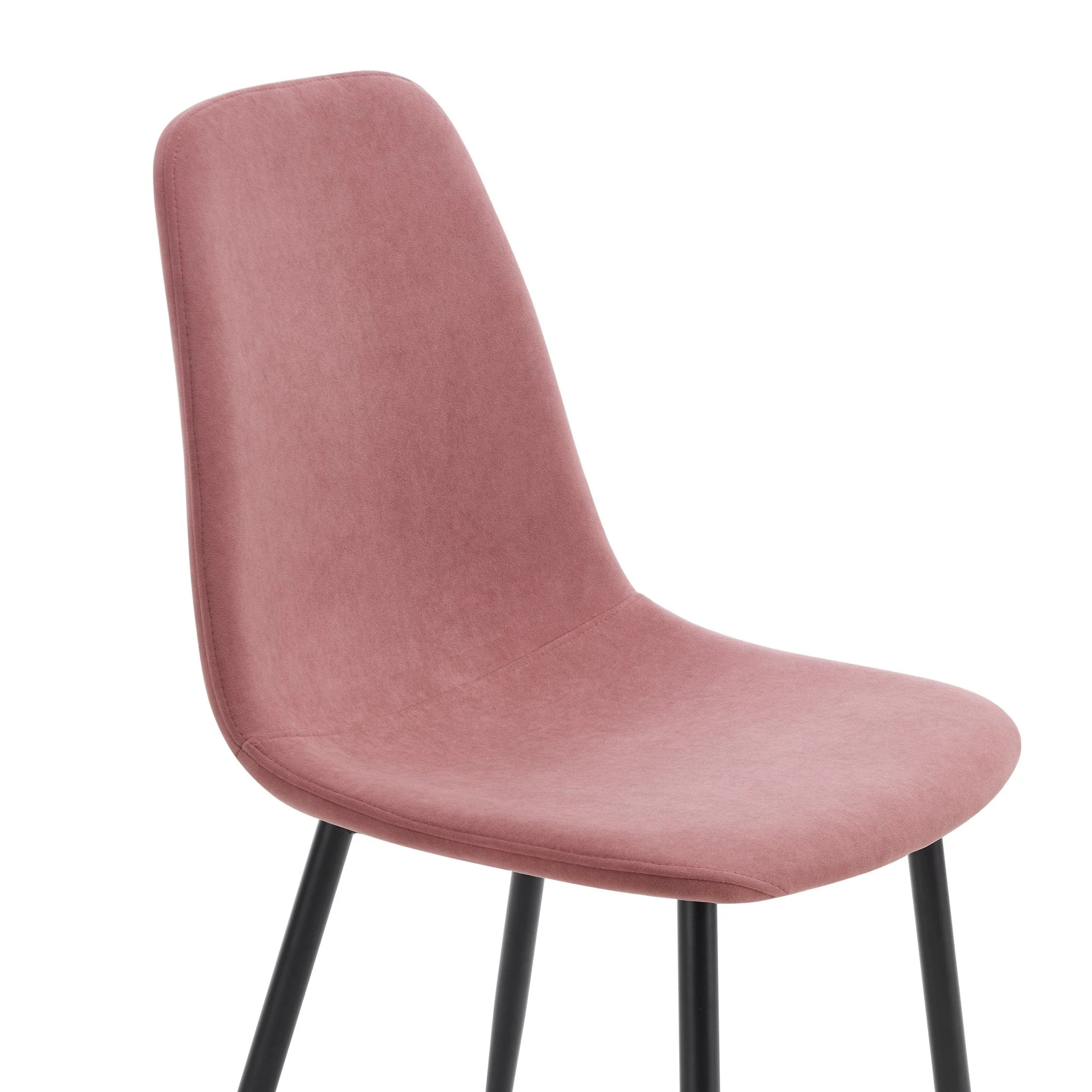 Sophia Set of 2 Dining Chairs - Velvet - Pink - Image 5