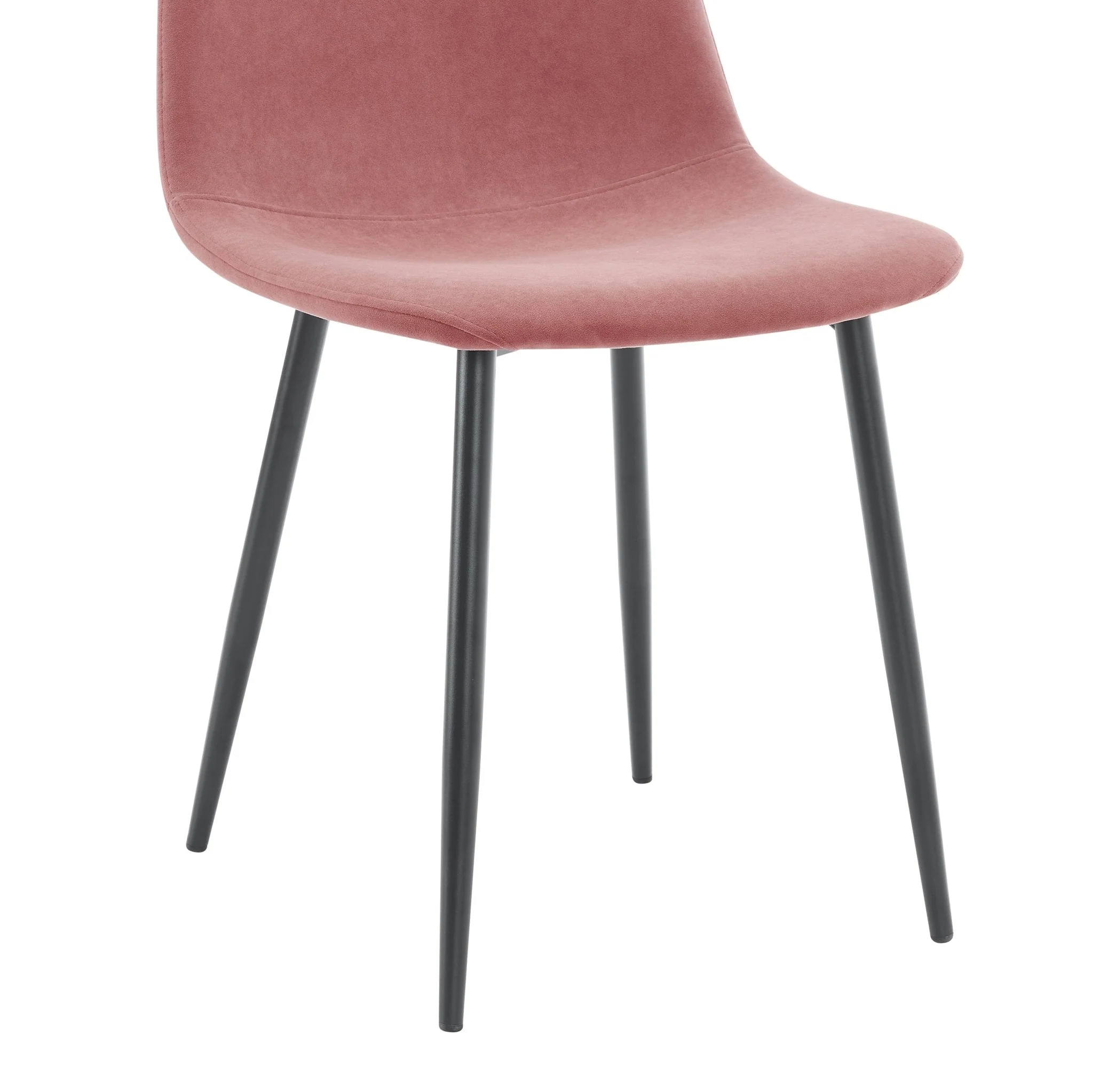 Sophia Set of 2 Dining Chairs - Velvet - Pink - Image 7