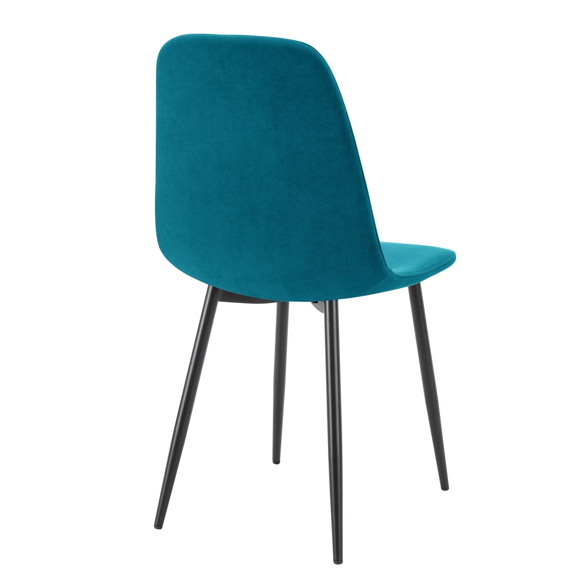 Sophia Set of 2 Dining Chairs - Velvet - Teal Blue - Image 4