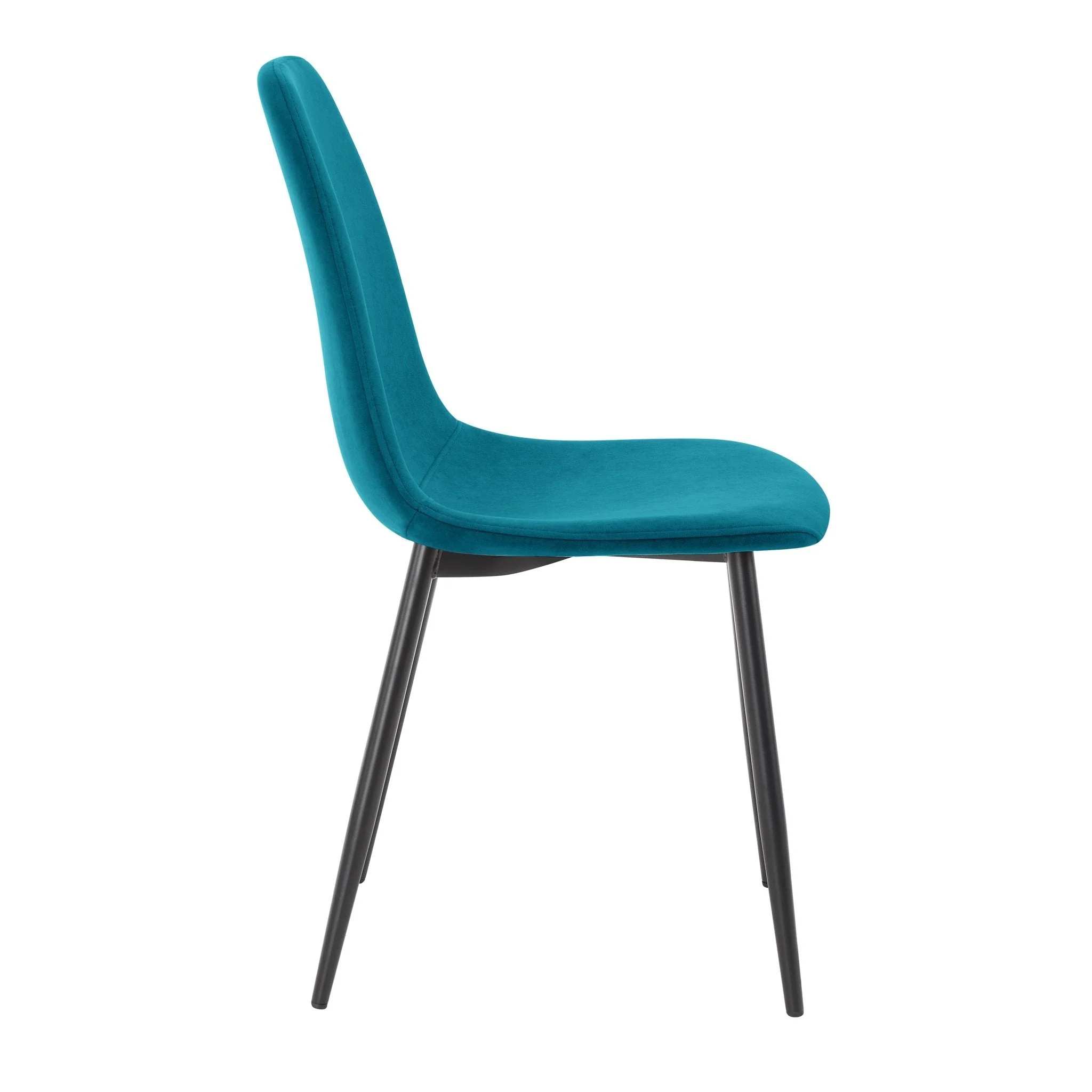 Sophia Set of 2 Dining Chairs - Velvet - Teal Blue - Image 6