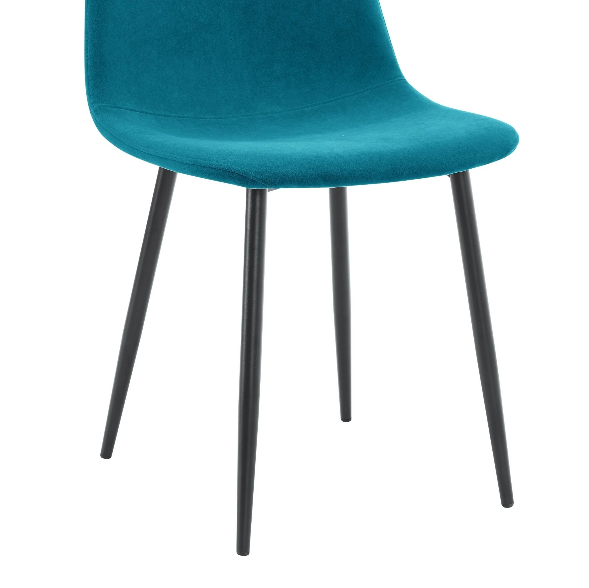 Sophia Set of 2 Dining Chairs - Velvet - Teal Blue - Image 7