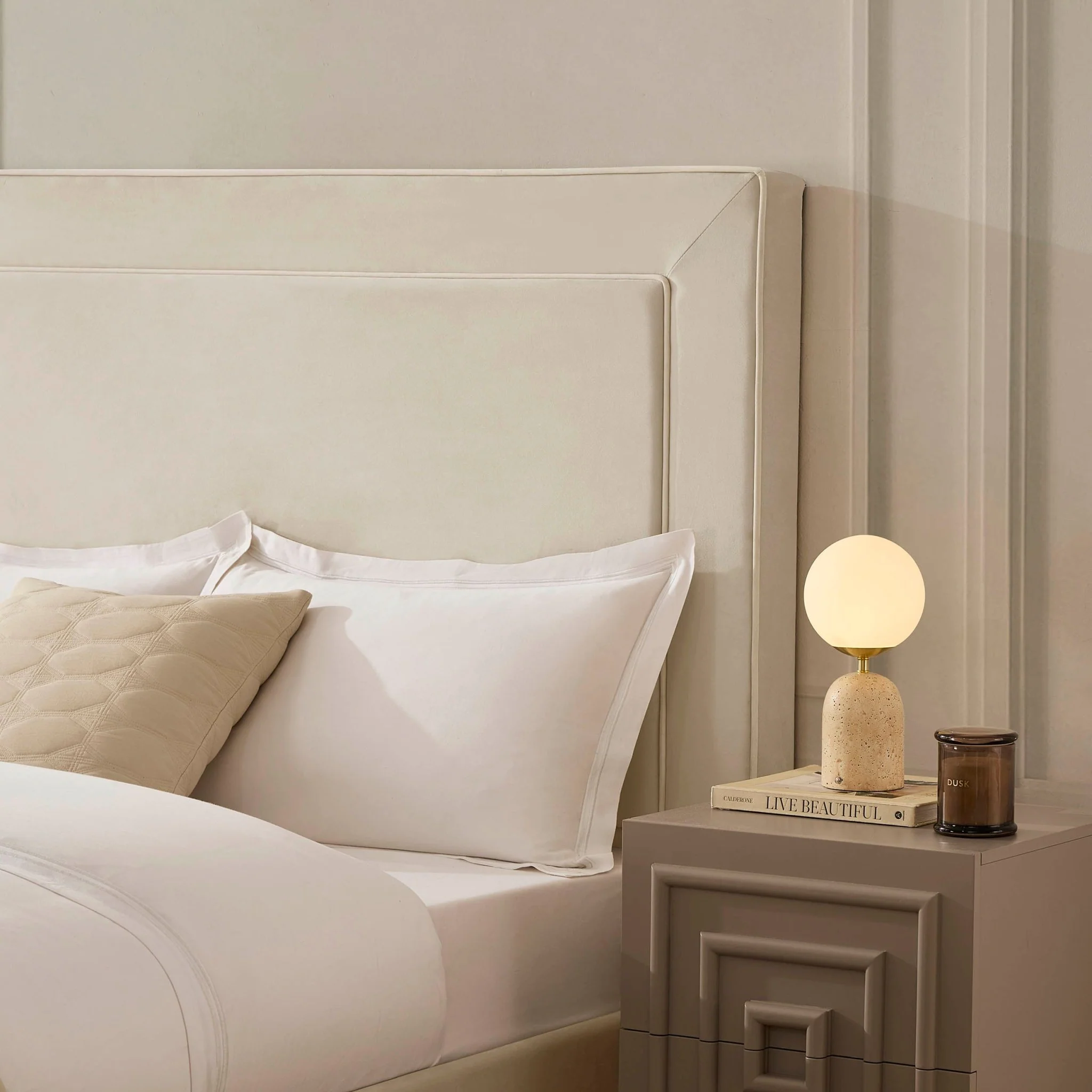 Sorrento Ottoman Storage Bed - Ecru/White - Image 2