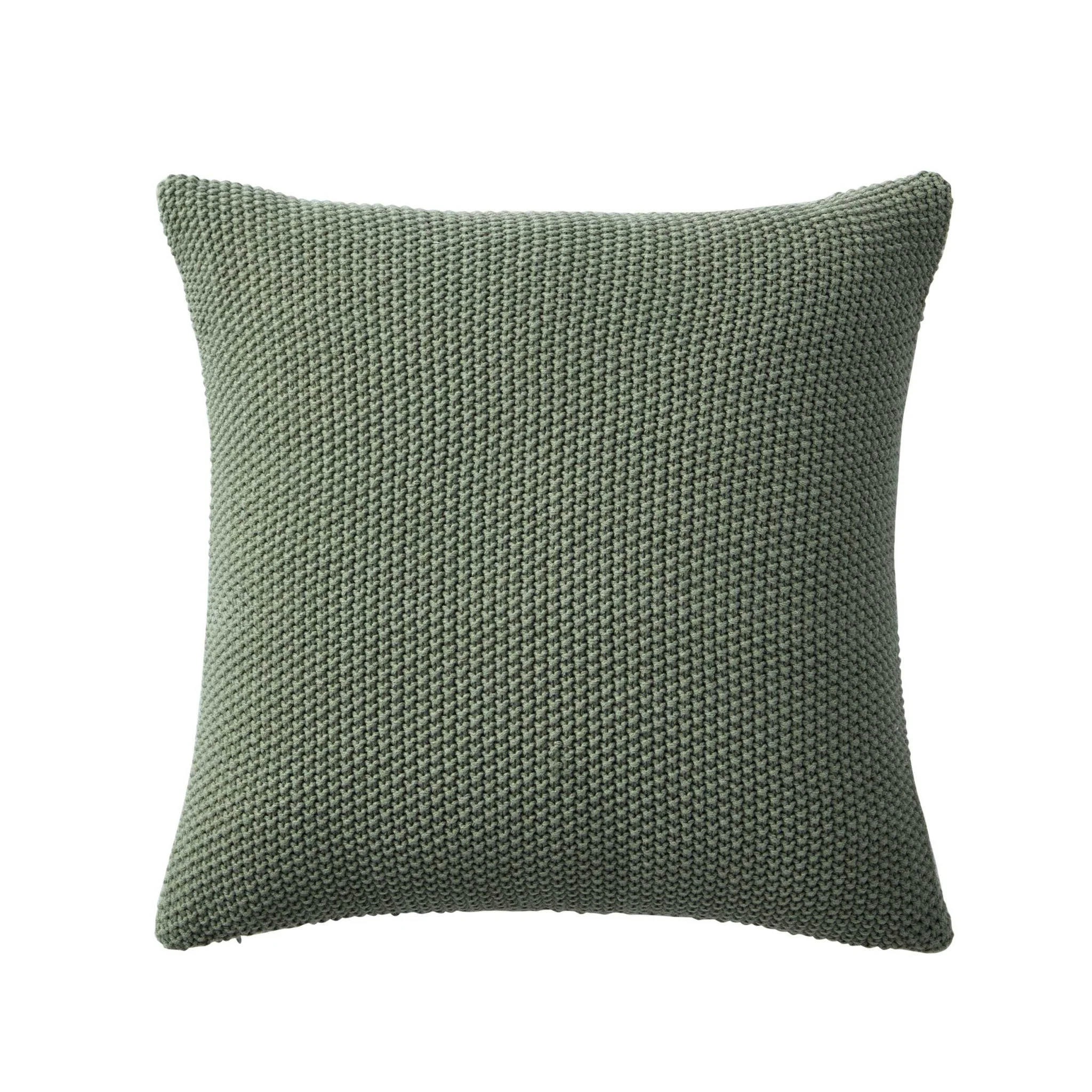 St Ives Knit Sofa Cushion Cover - Green - Image 2