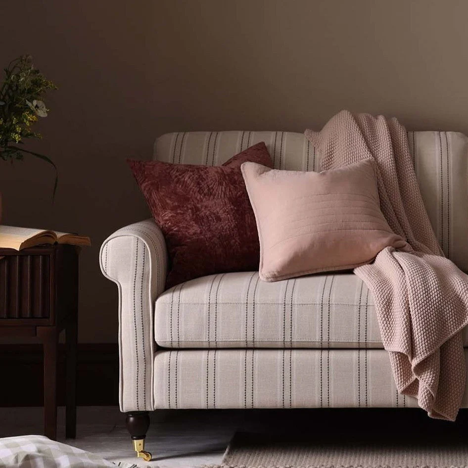St Ives Knit Sofa Throw - Ballet Slipper - Image 2