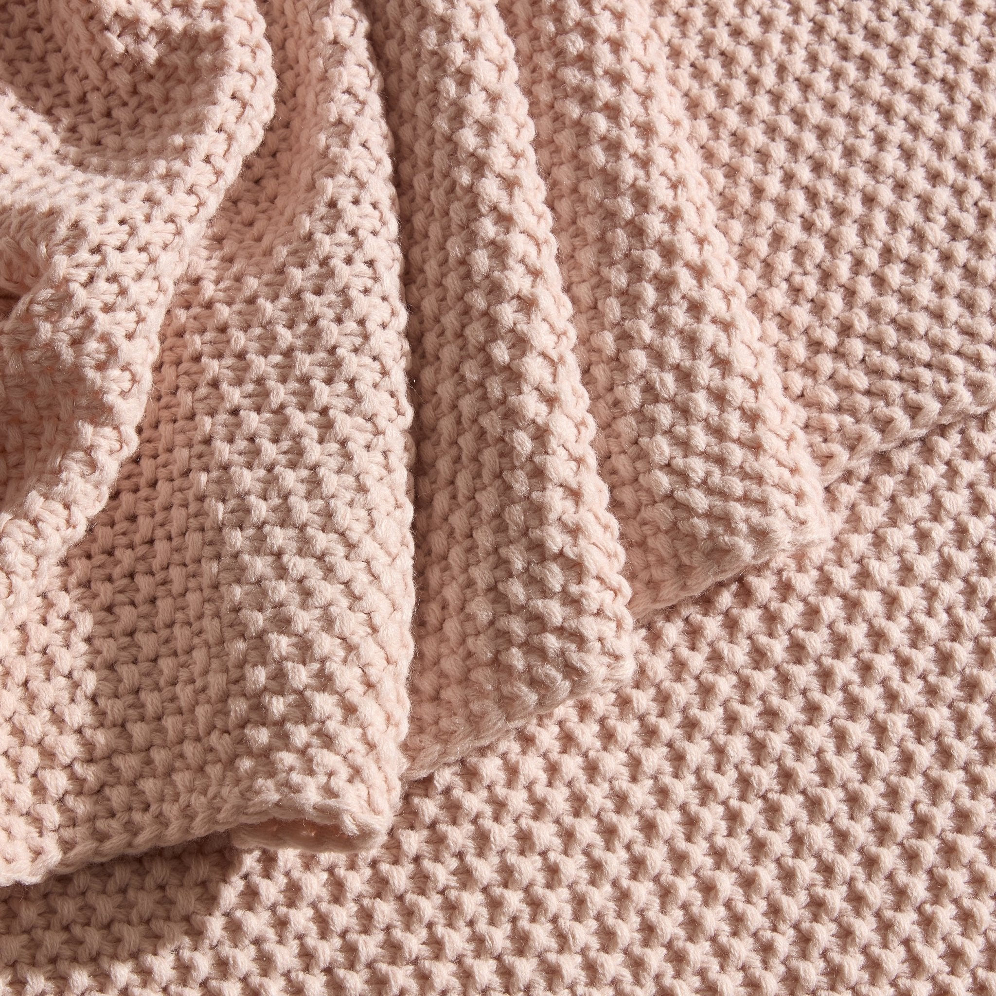 St Ives Knit Sofa Throw - Ballet Slipper - Image 5