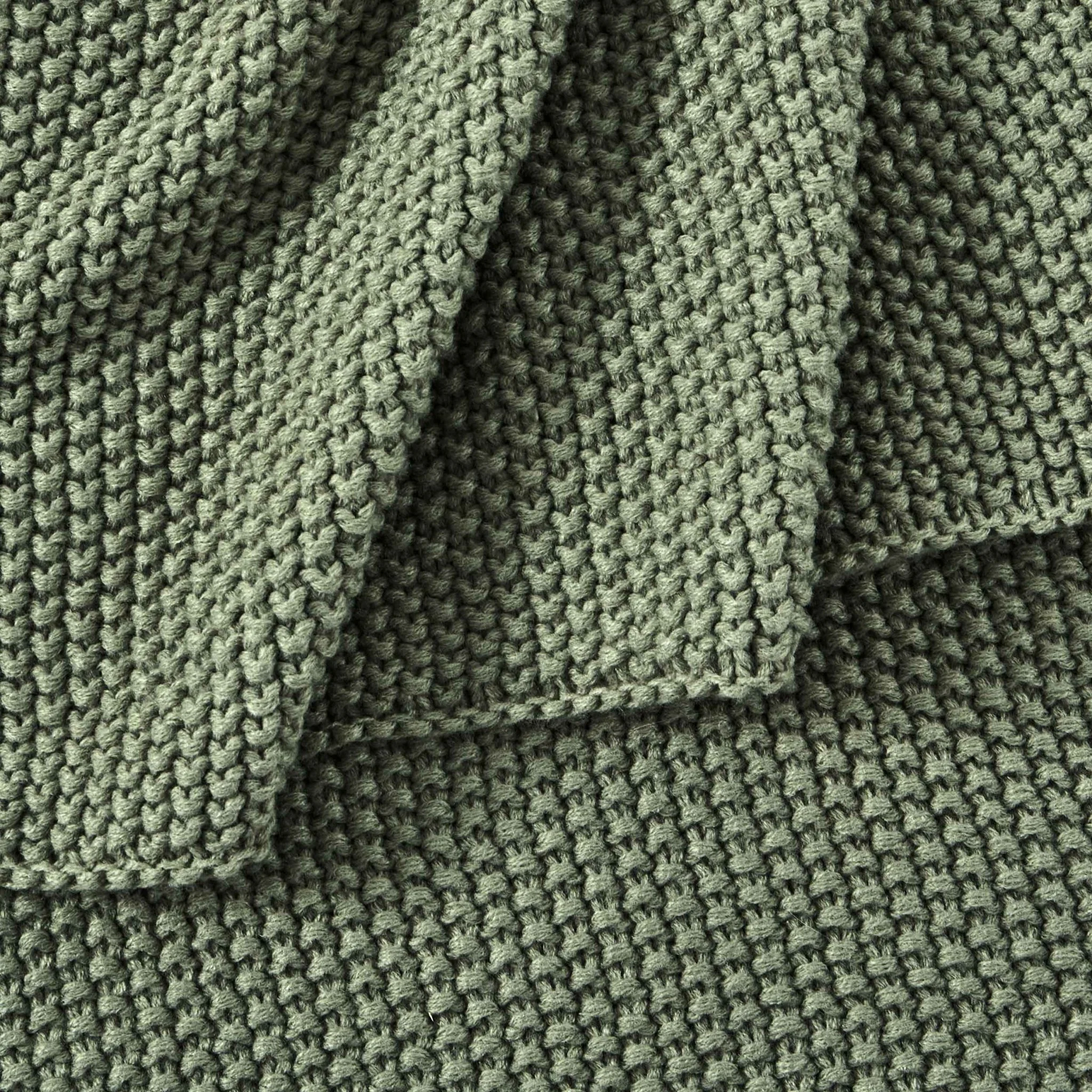 St Ives Knit Sofa Throw - Green - Image 3