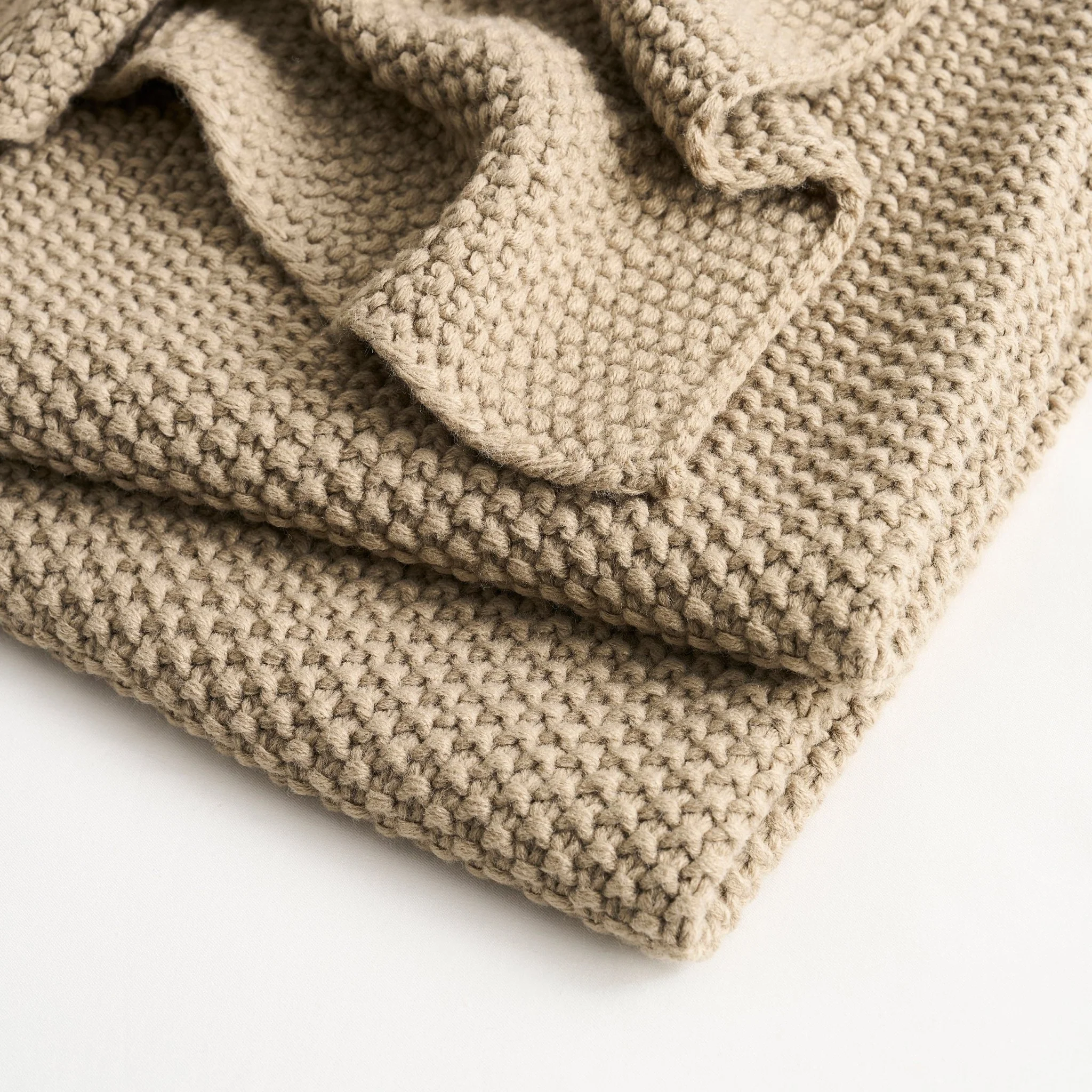 St Ives Knit Throw - Taupe - Image 5