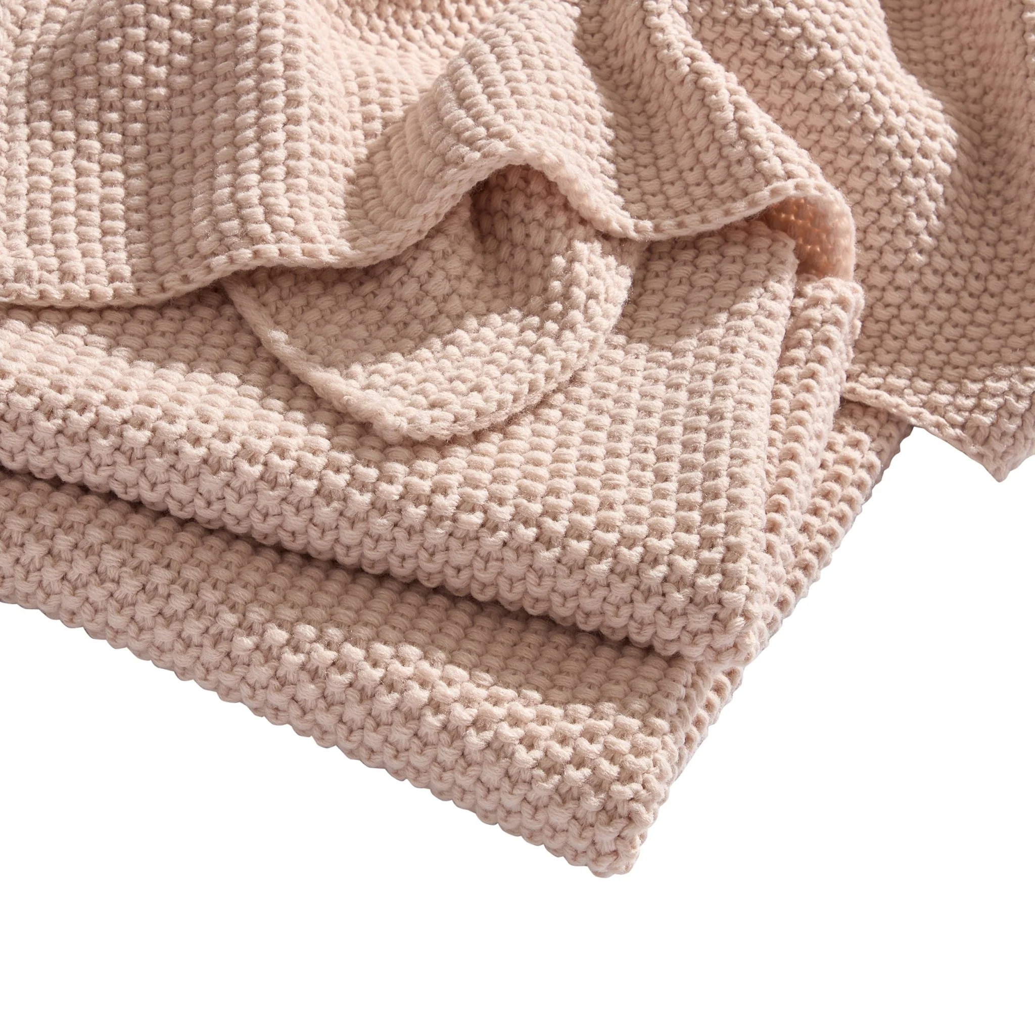 St Ives Knit Throw - Ballet Slipper - Image 4