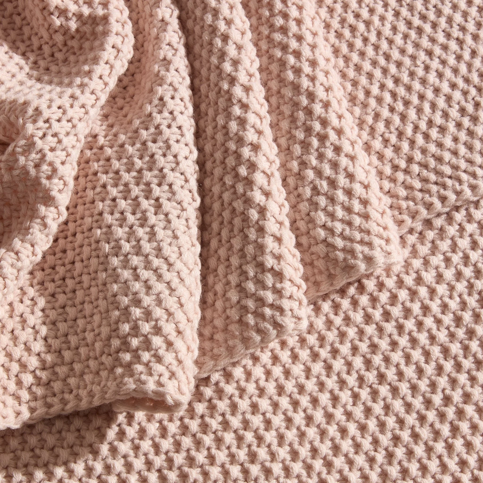St Ives Knit Throw - Ballet Slipper - Image 5