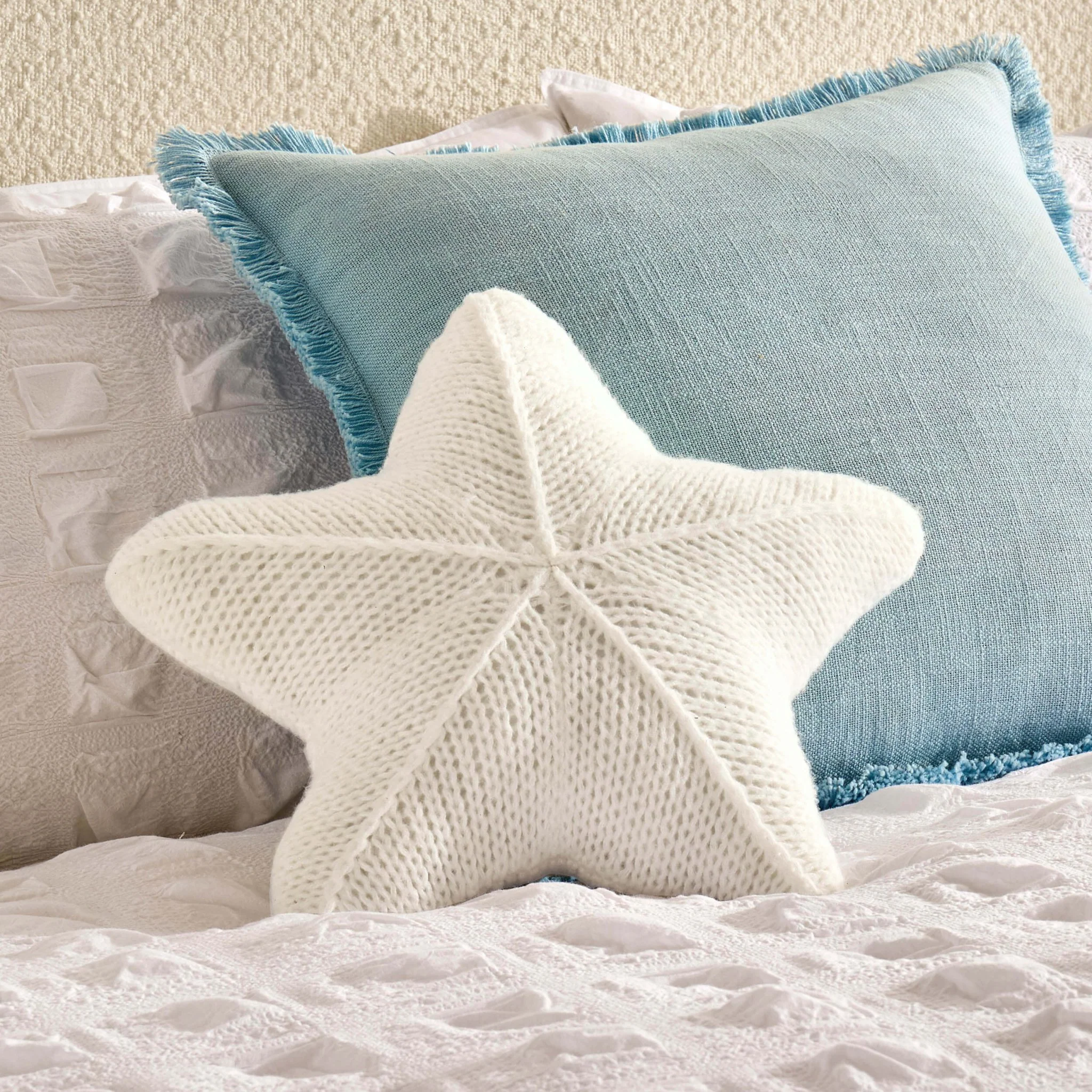 Starfish Cushion - White