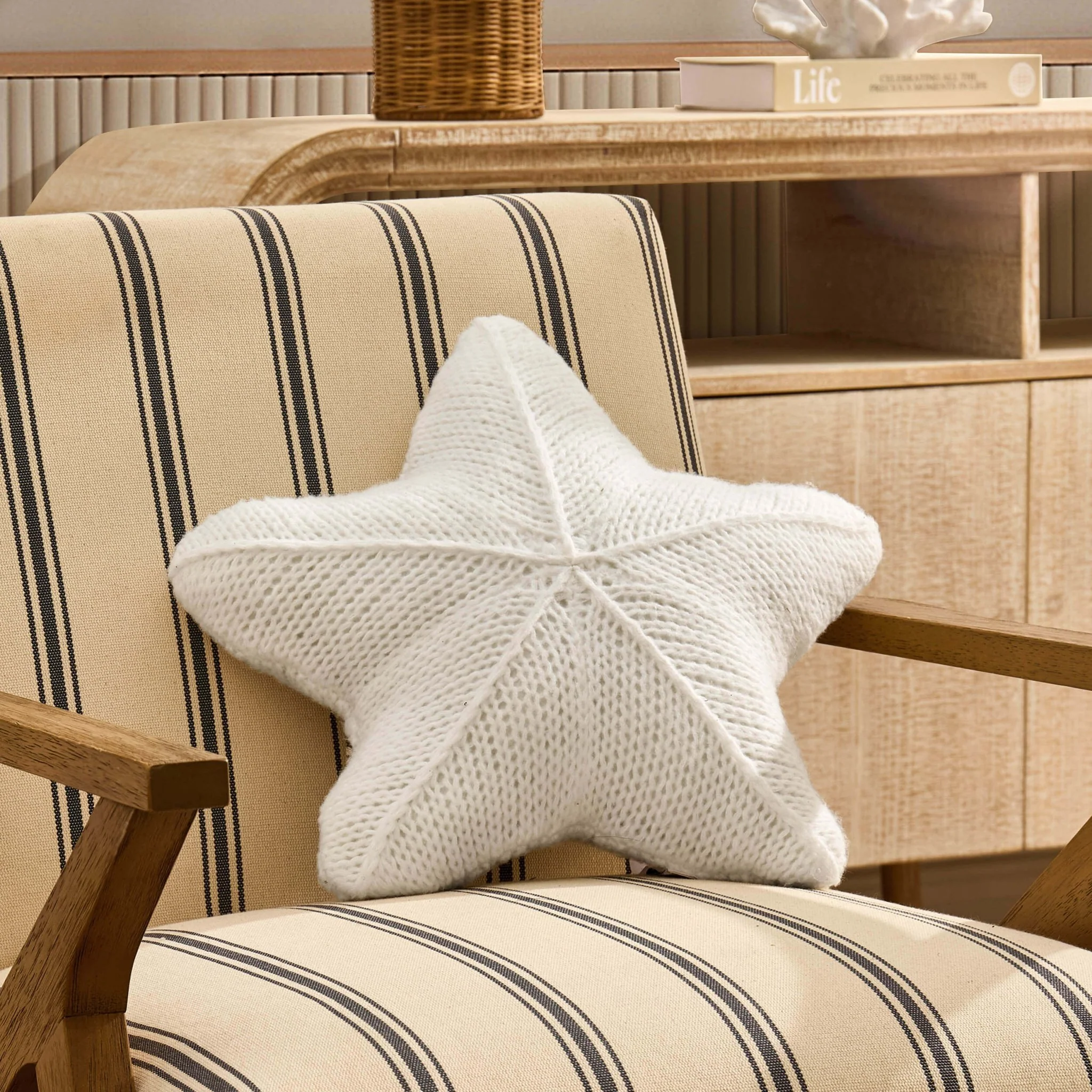 Starfish Sofa Cushion - White