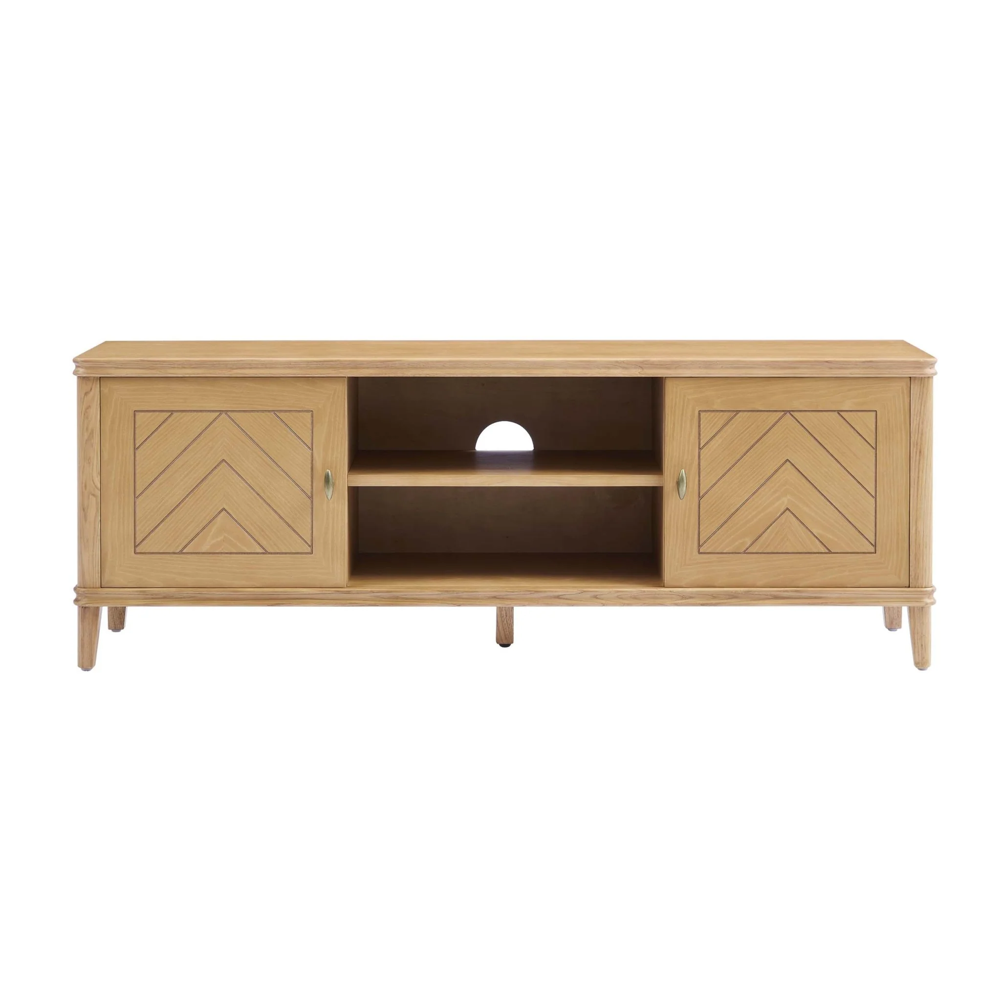 Stockholm TV Unit for TVs up to 60"- Light Wood - Wood Veneer - Image 2