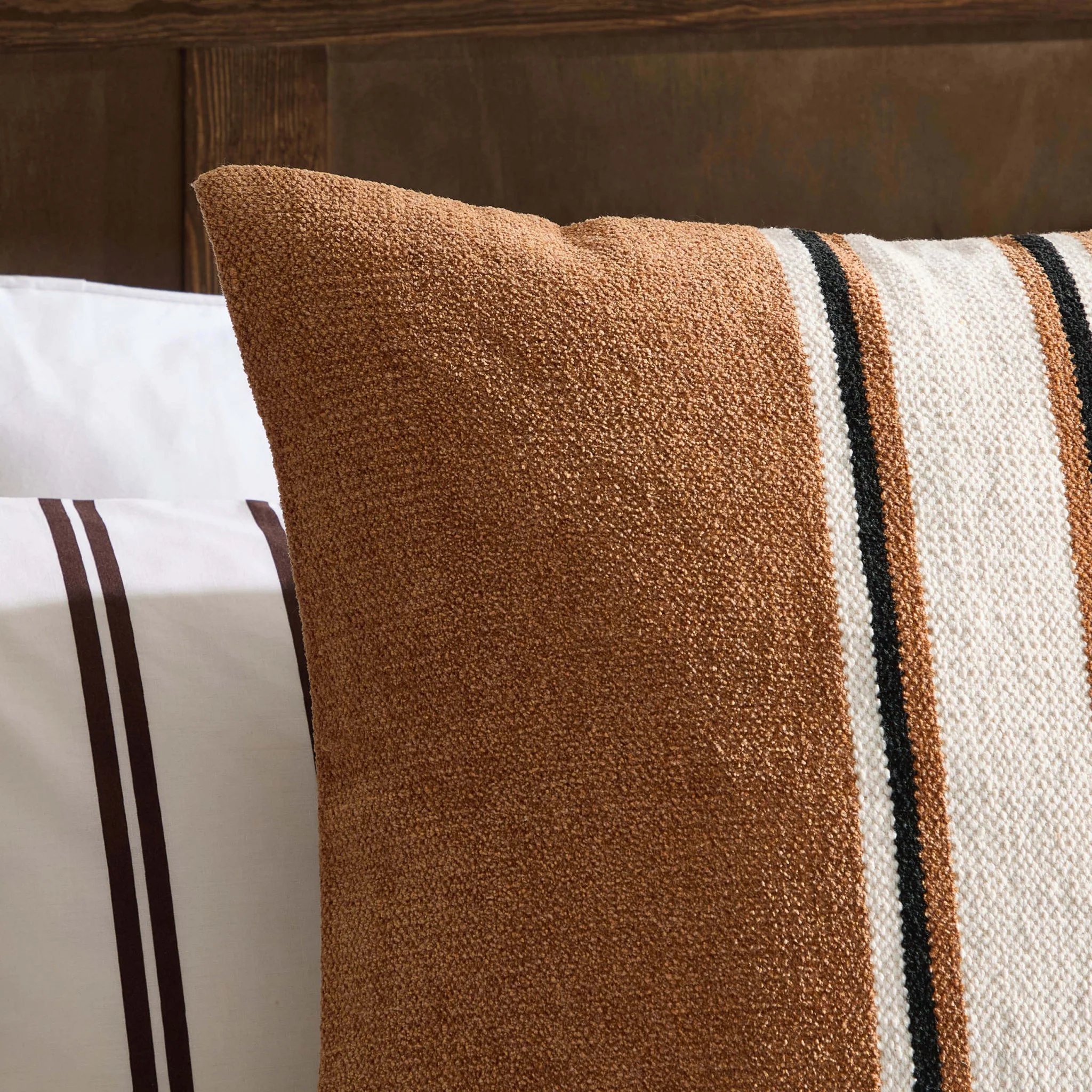 Stripe Cushion Cover - Tan - Image 2