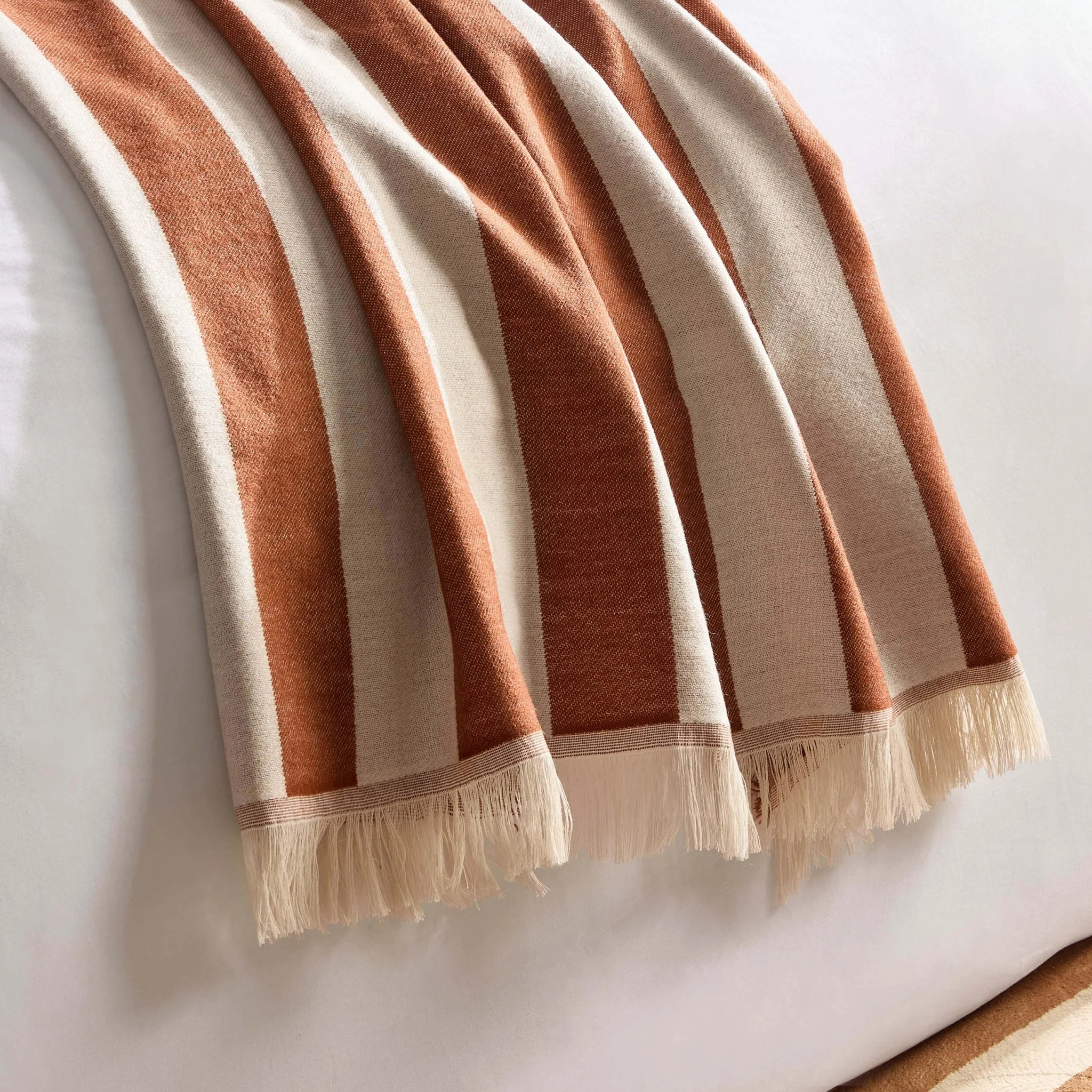 Stripe Throw - Burnt Orange - Image 2