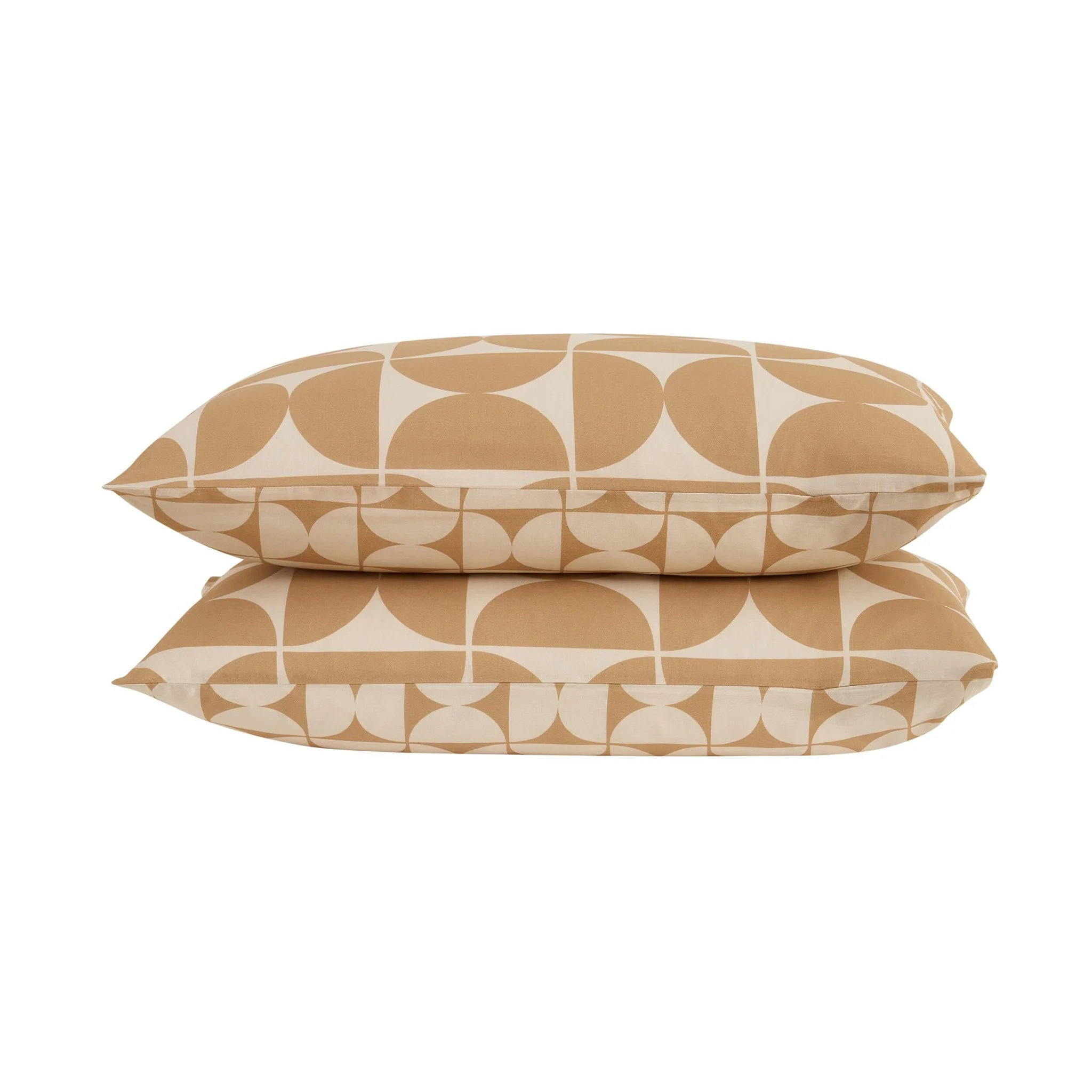 Suki 100% Cotton Geo Print Duvet Cover & Pillowcase Set - Stone - Image 9
