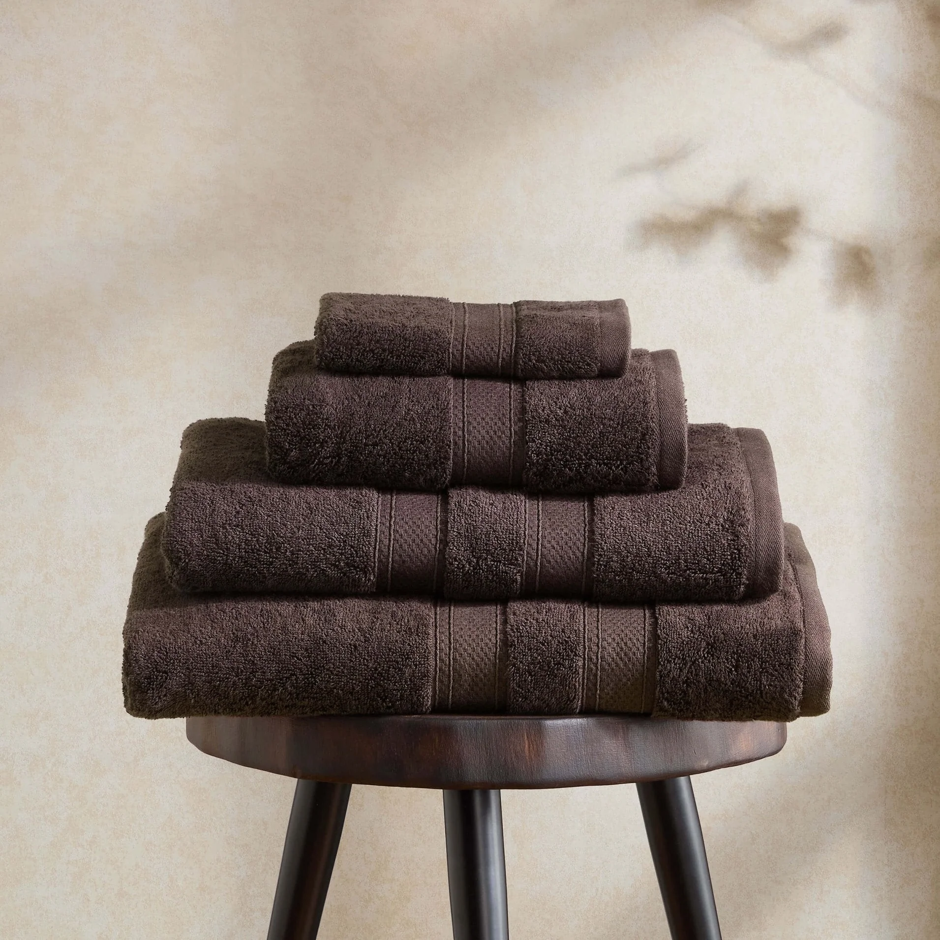 Super Soft Bamboo Cotton Blend Towel Collection - Chocolate