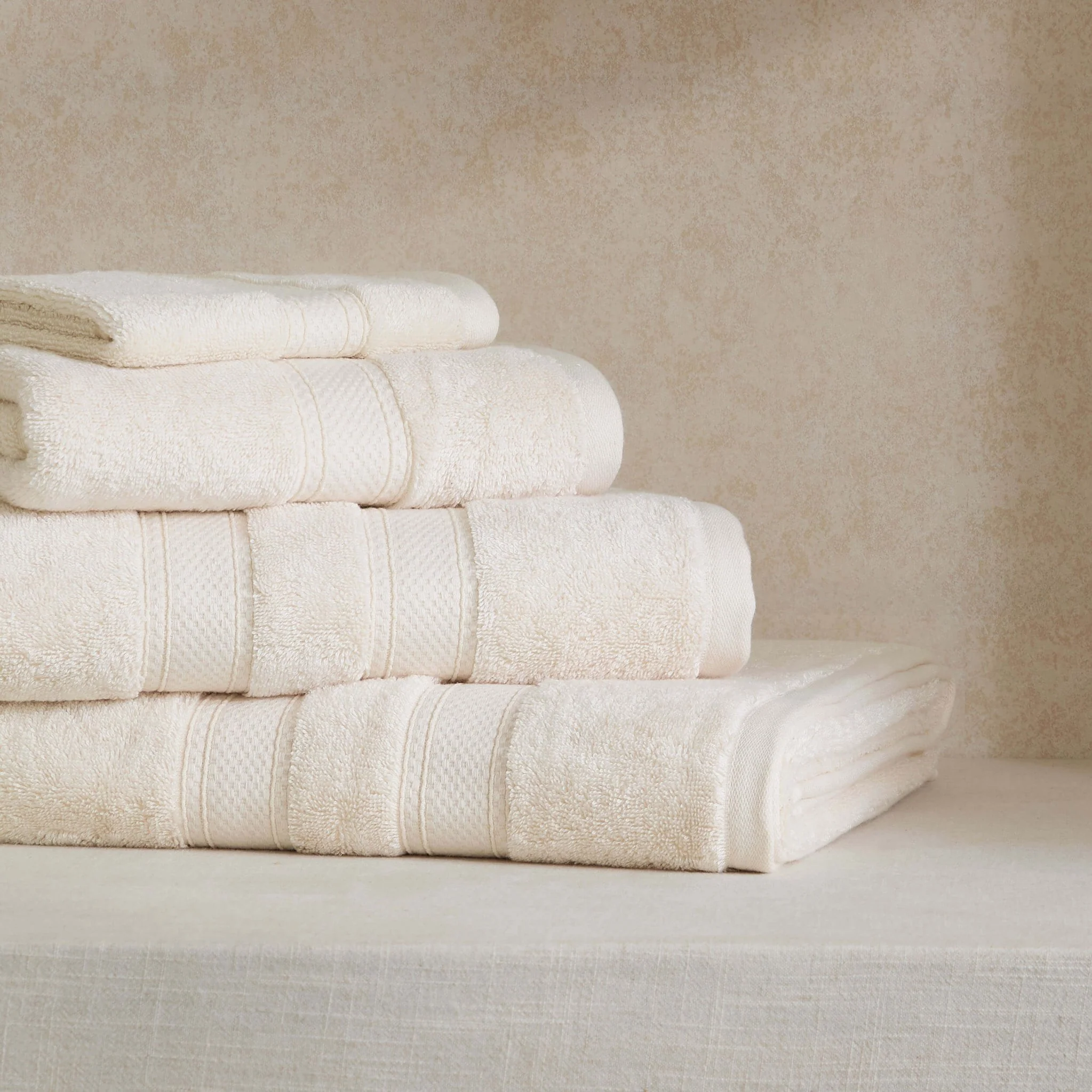 Super Soft Bamboo Cotton Blend Towel Collection - Vanilla - Image 2