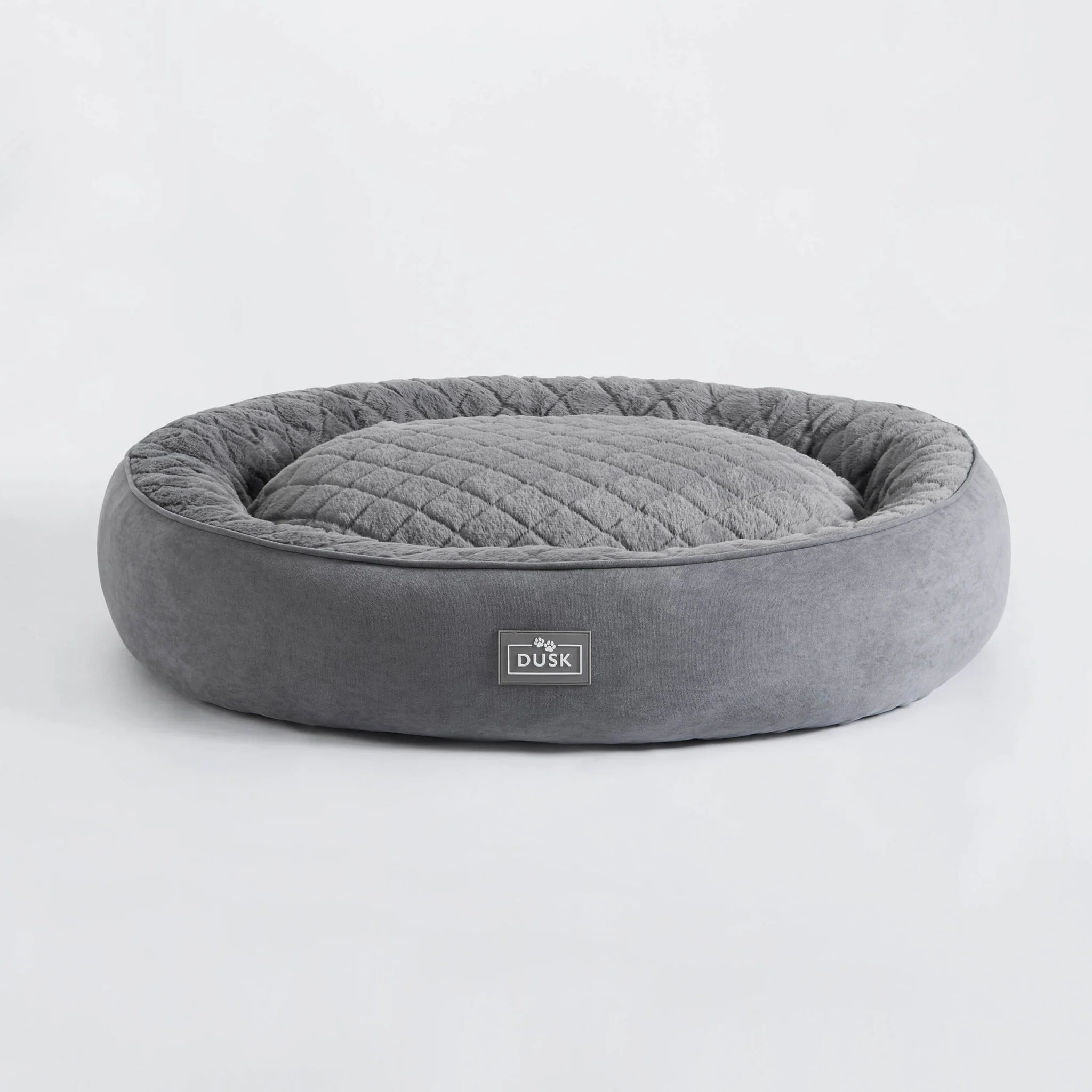 Super Soft Faux Fur Dog Bed - Charcoal - Image 3