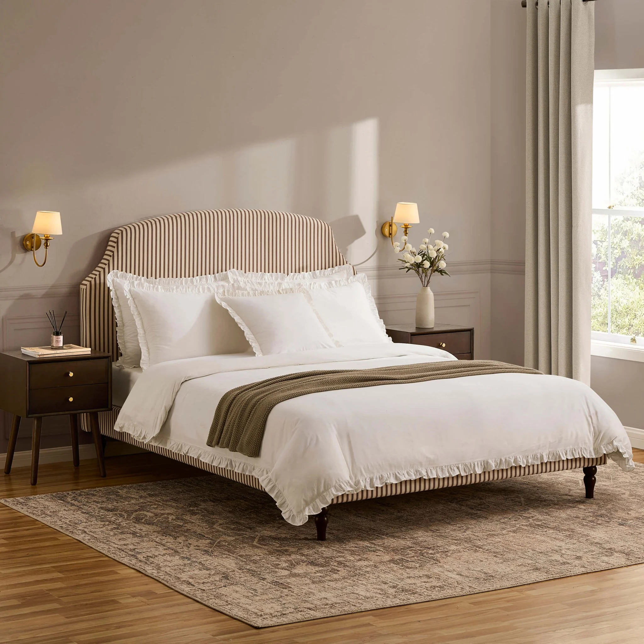 Surrey Bed Frame - Chocolate Stripe