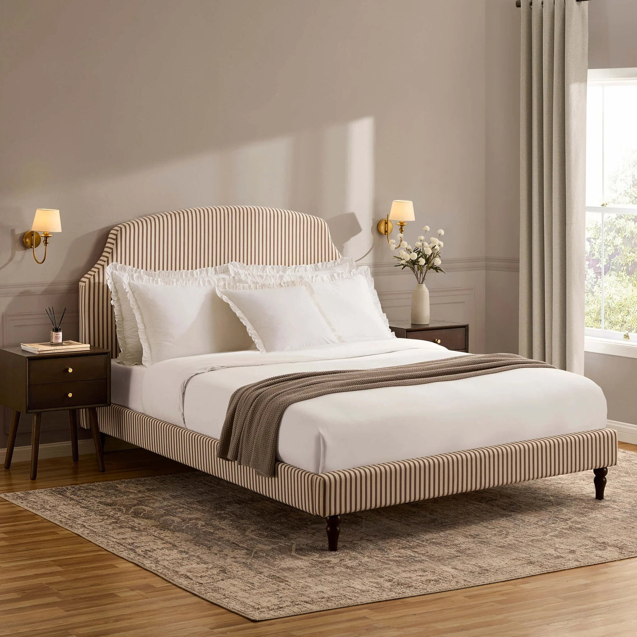 Surrey Bed Frame - Chocolate Stripe - Image 2