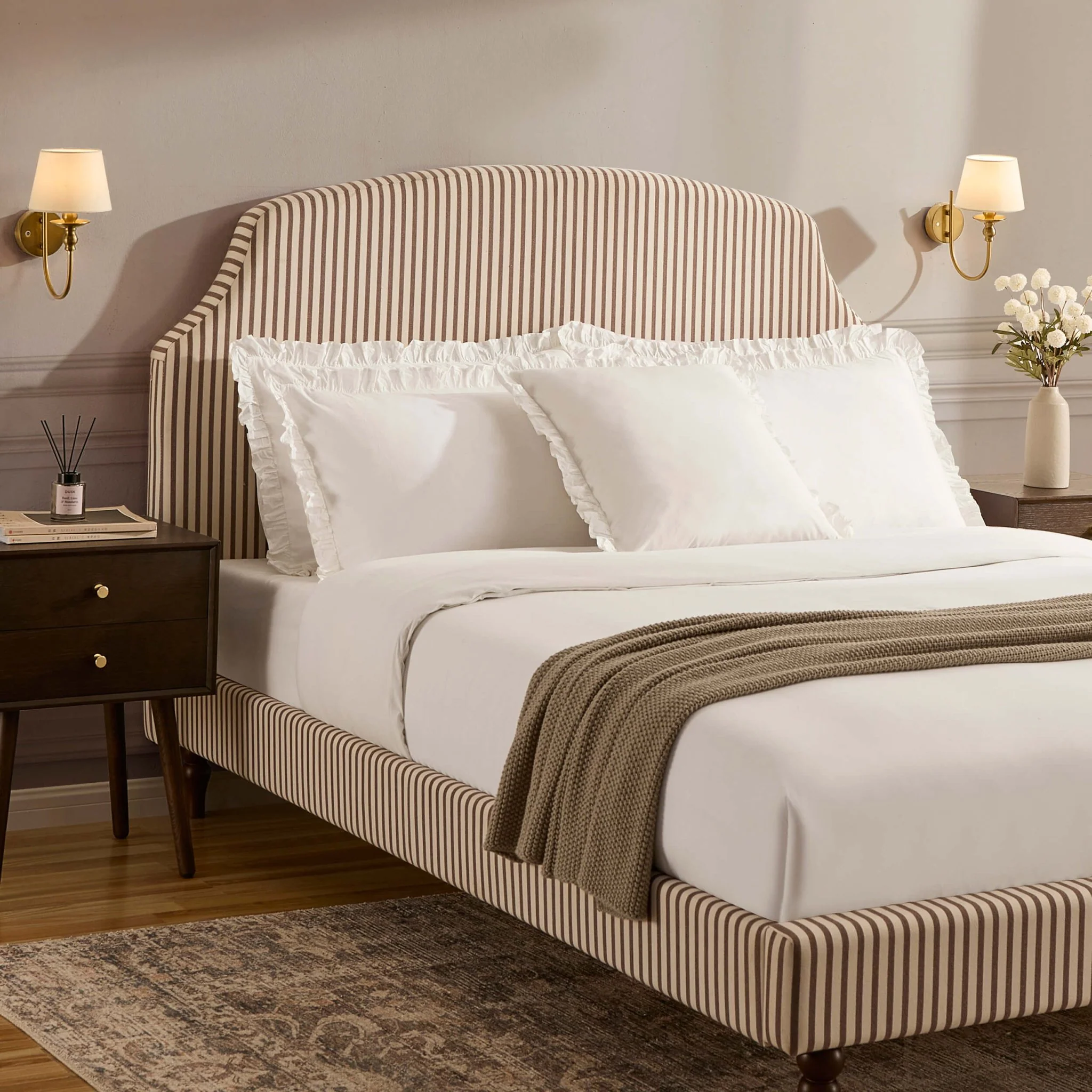Surrey Bed Frame - Chocolate Stripe - Image 4