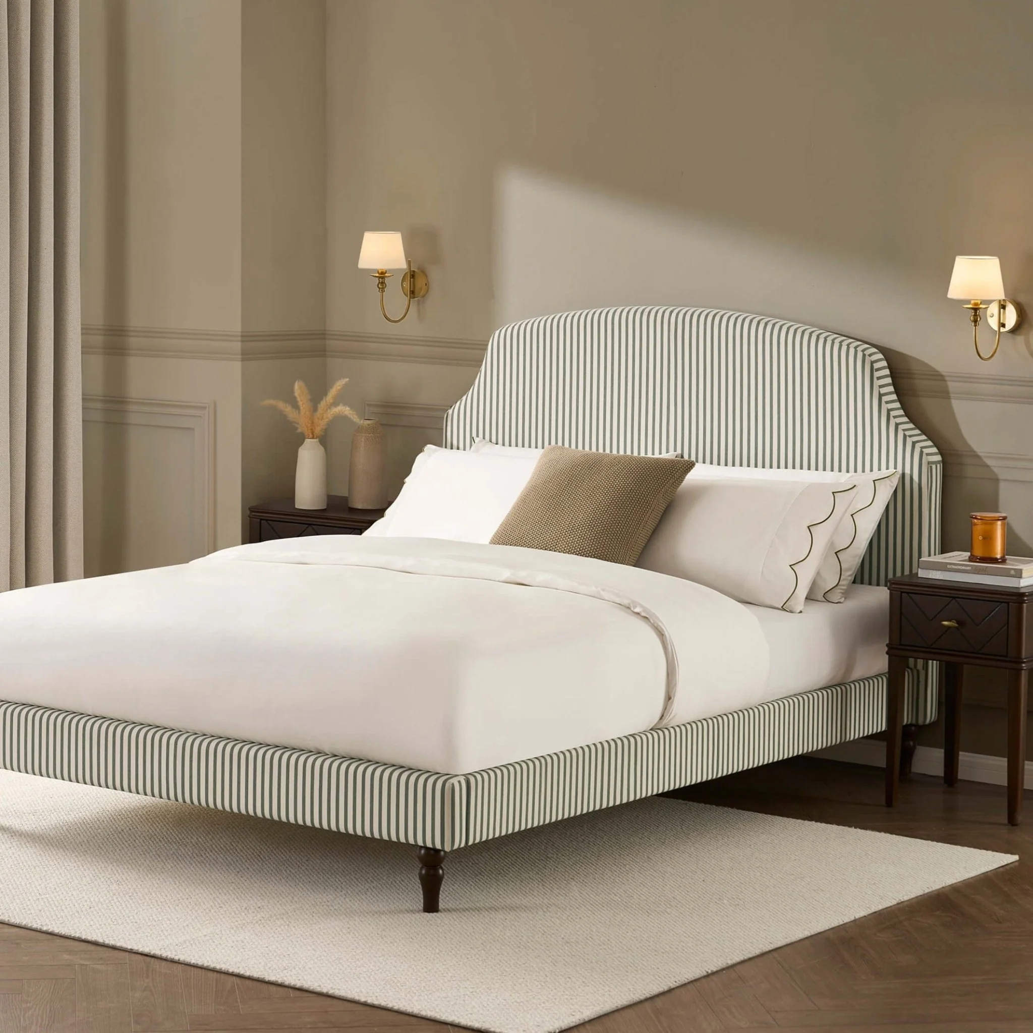 Surrey Bed Frame - Sage Stripe - Image 4