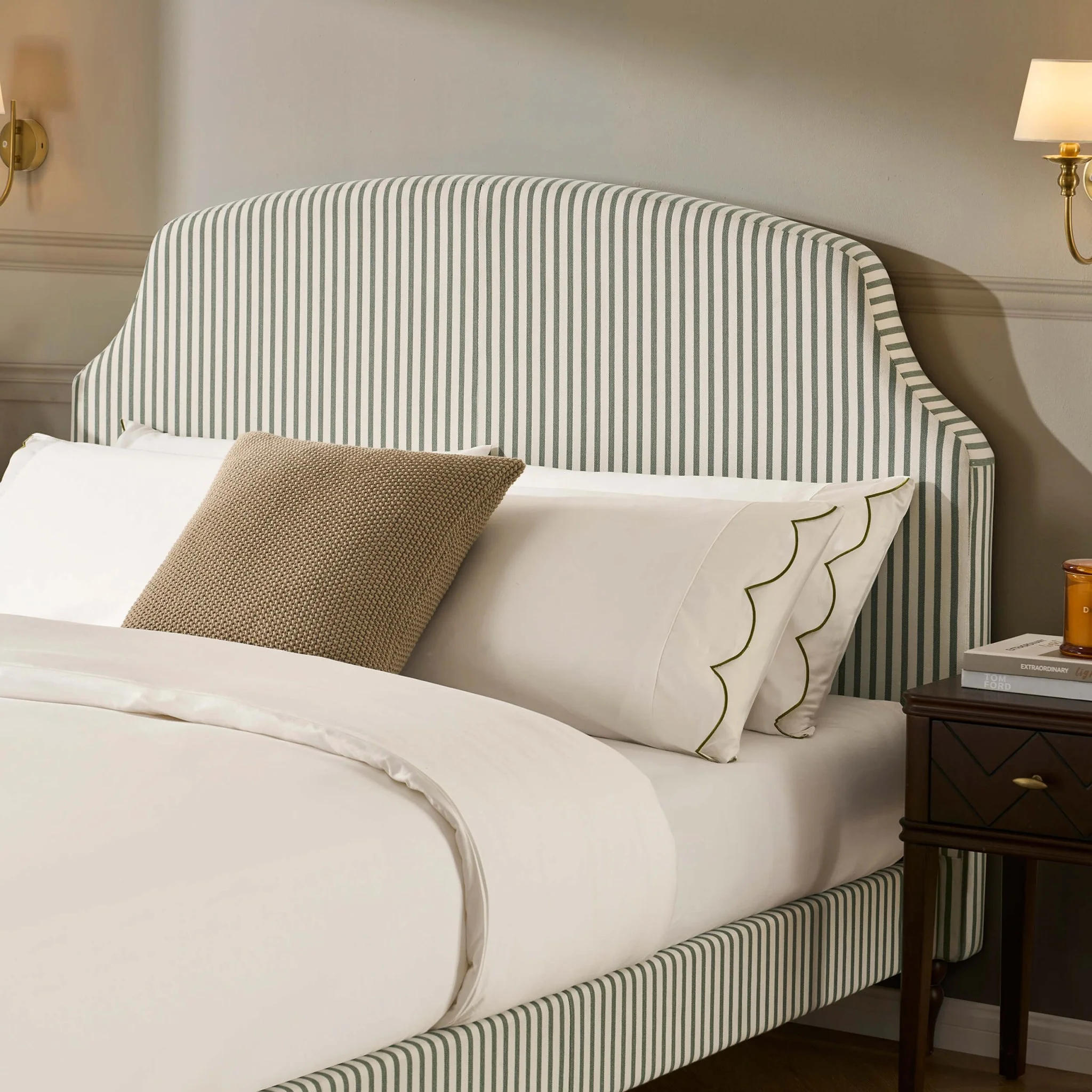 Surrey Bed Frame - Sage Stripe - Image 6