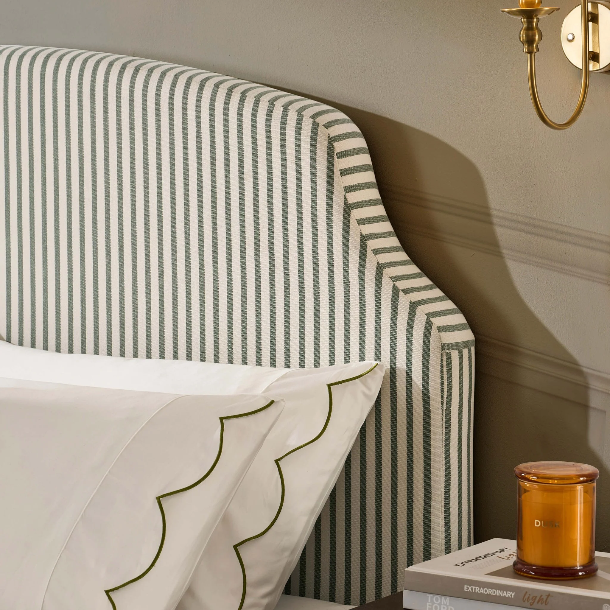 Surrey Bed Frame - Sage Stripe - Image 7