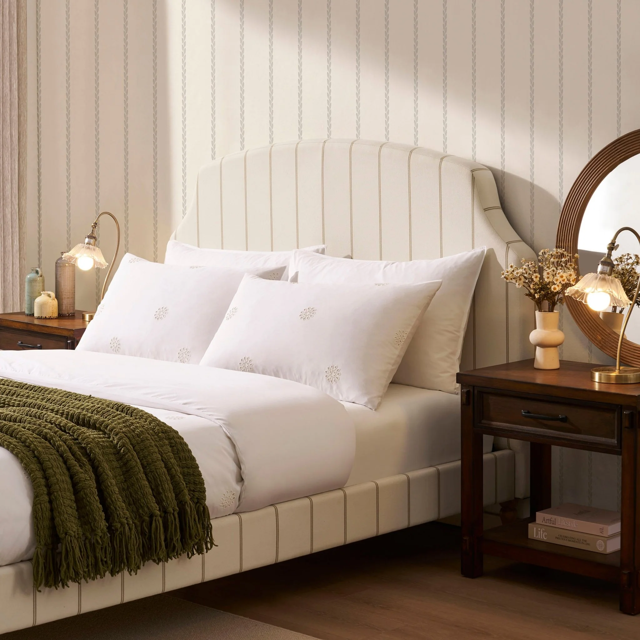 Surrey Bed Frame - Thin Stripe - Image 5