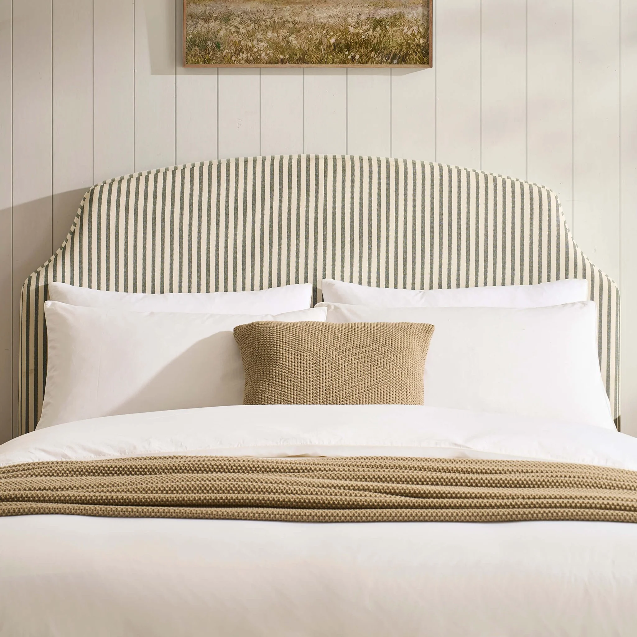 Surrey Ottoman Storage Bed - Sage Stripe - Image 6