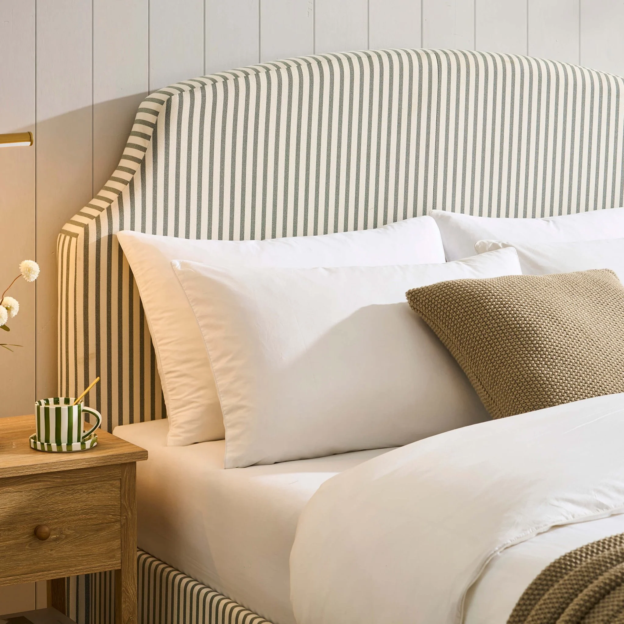 Surrey Ottoman Storage Bed - Sage Stripe - Image 7