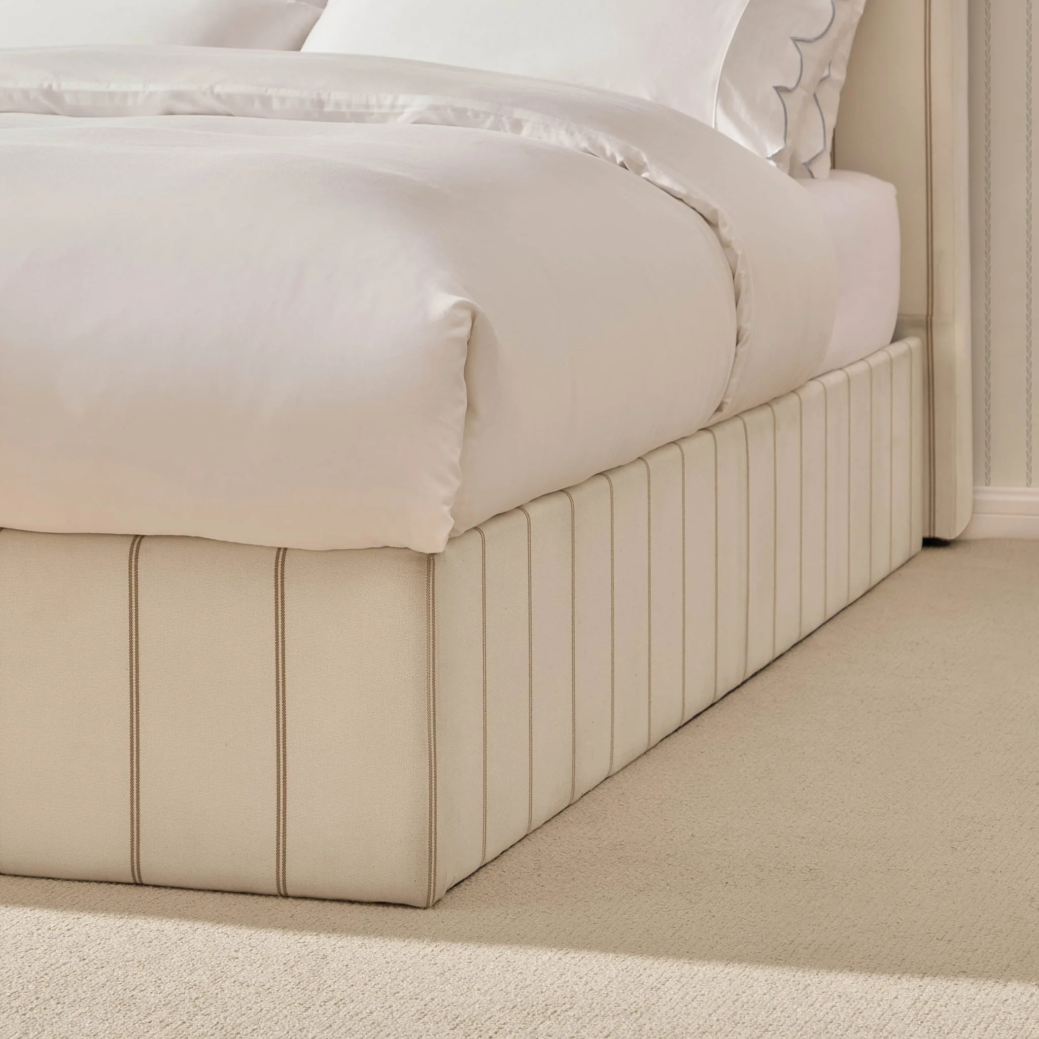 Surrey Ottoman Storage Bed - Thin Natural Stripe - Image 8
