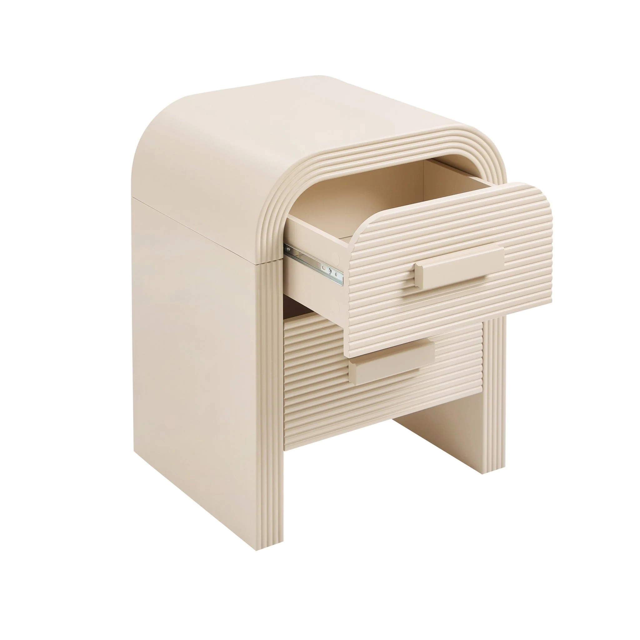 Susie 2 Drawer Bedside Table - Sand - Image 5