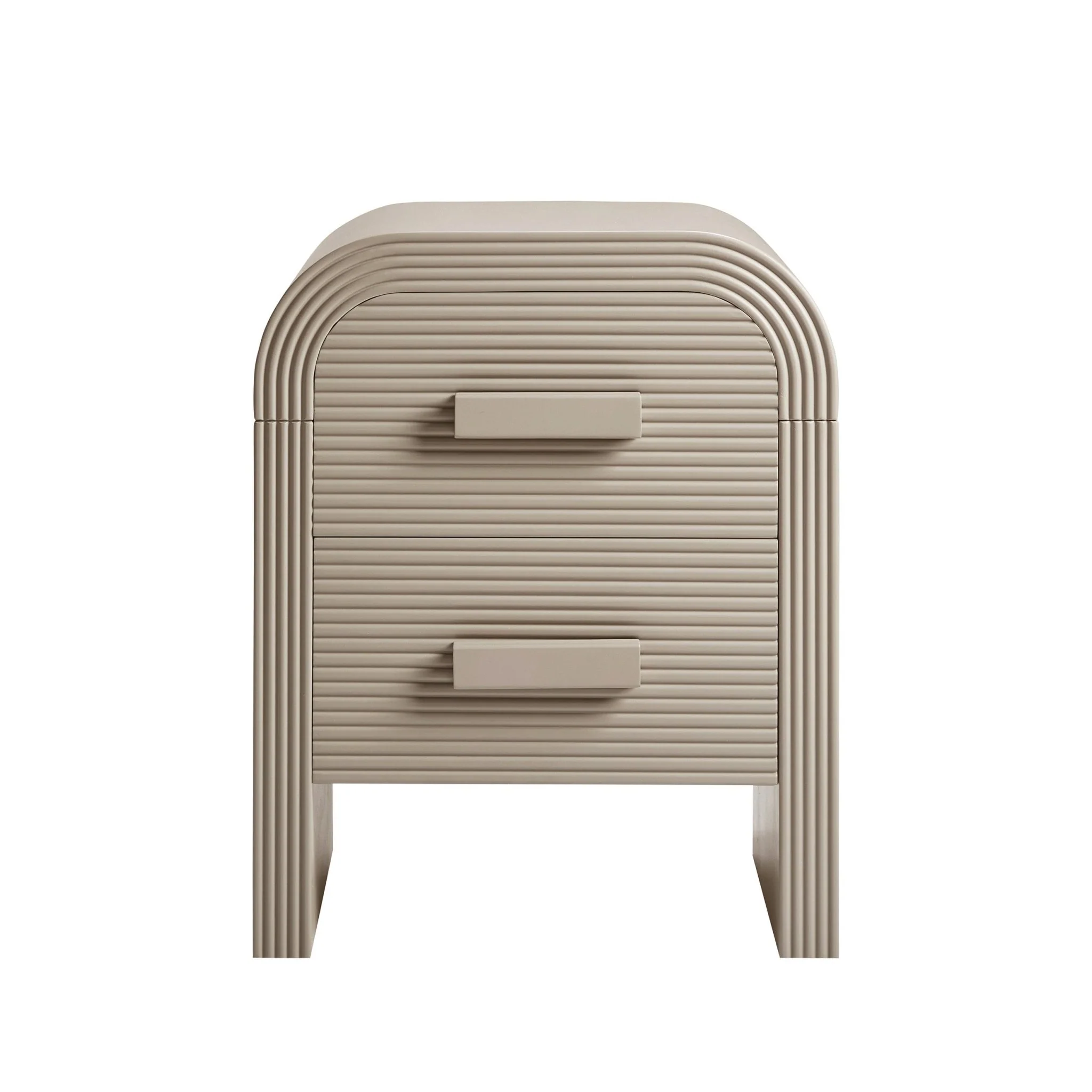 Susie 2 Drawer Bedside Table - Taupe - Image 4