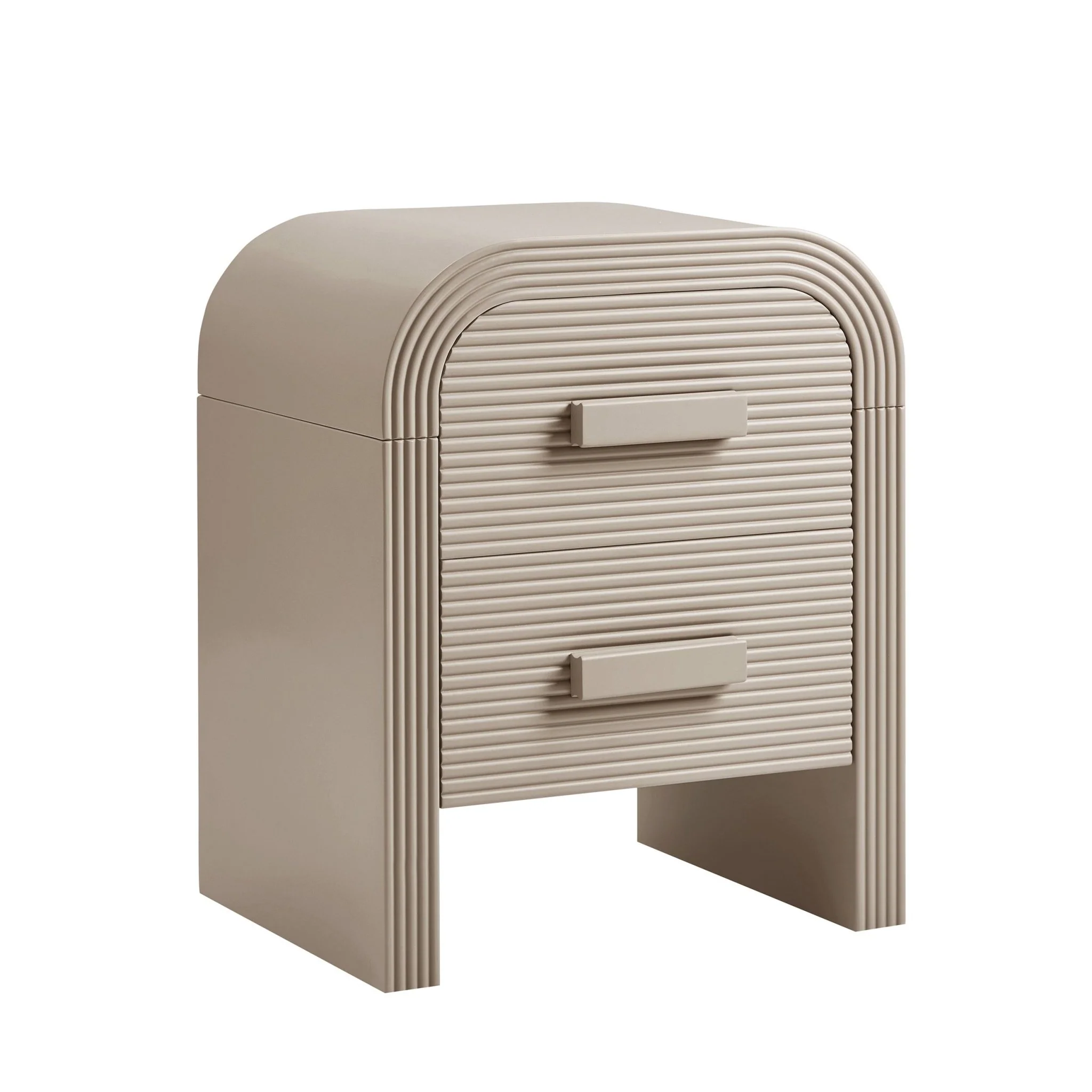 Susie 2 Drawer Bedside Table - Taupe - Image 5