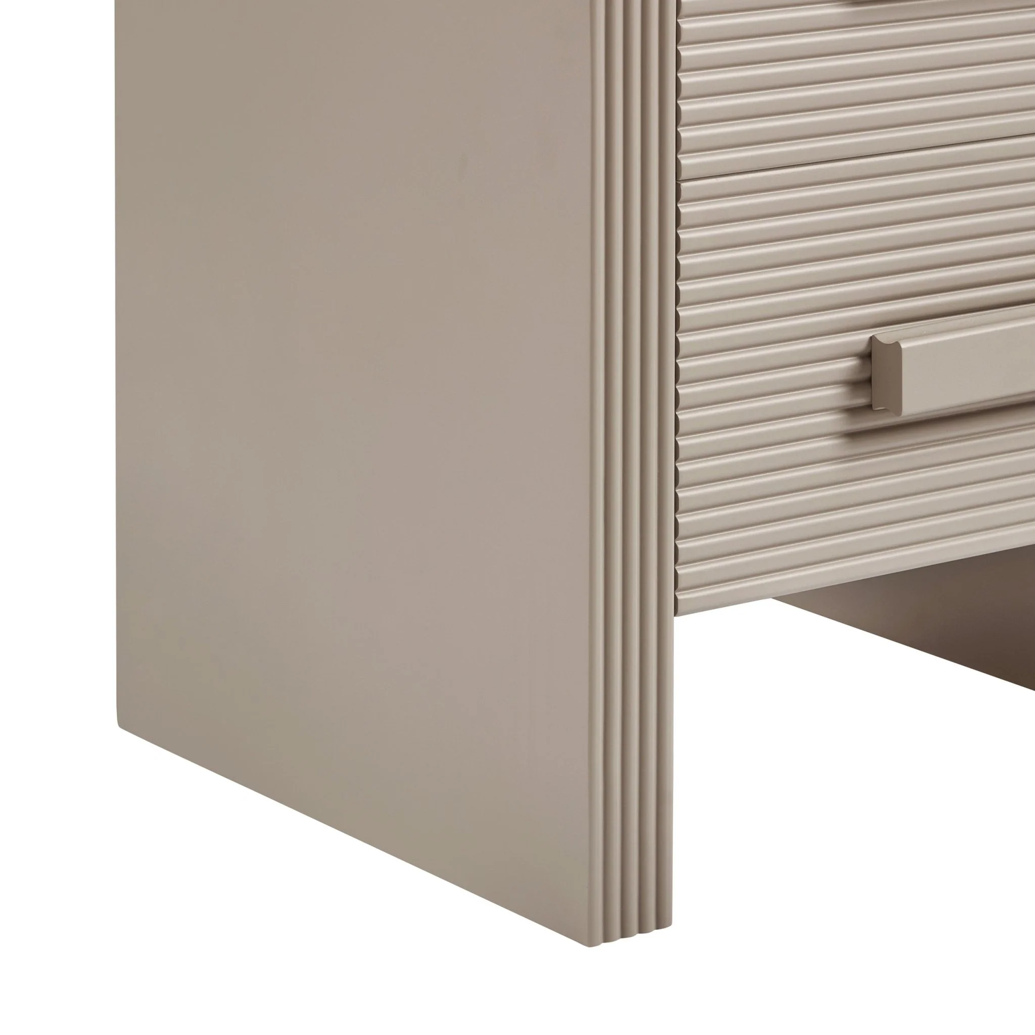 Susie 2 Drawer Bedside Table - Taupe - Image 9