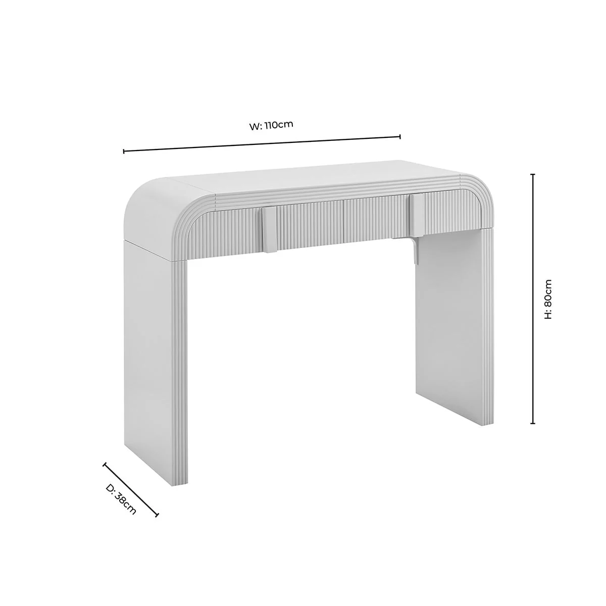 Susie Dressing Table with Drawers - Sand - Image 10