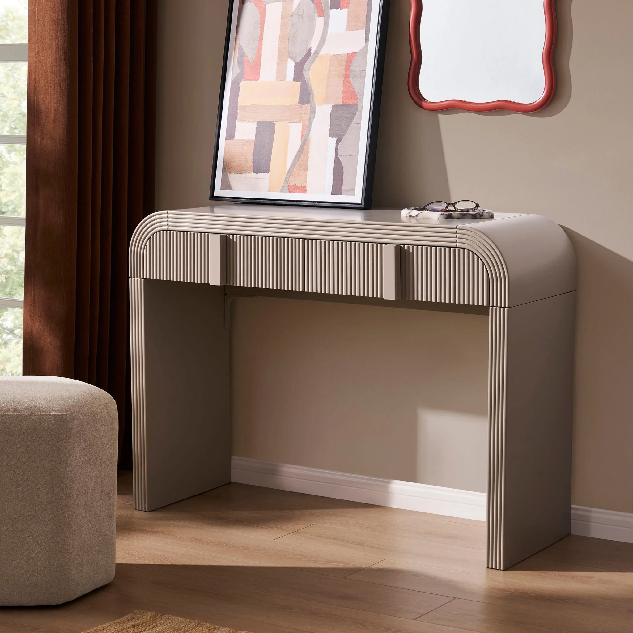 Susie Dressing Table with Drawers - Taupe - Image 2