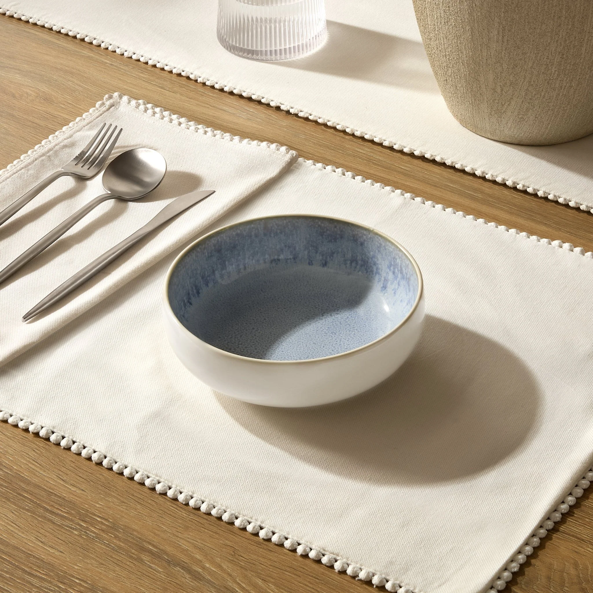 Sutton Stoneware Set of 4 Cereal Bowls - Light Blue